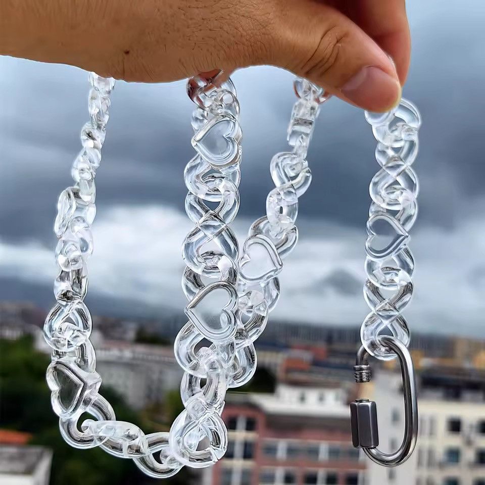 Jewelry Clear Infinity Love Chain Necklace Size ONE SIZE - 2 Thumbnail
