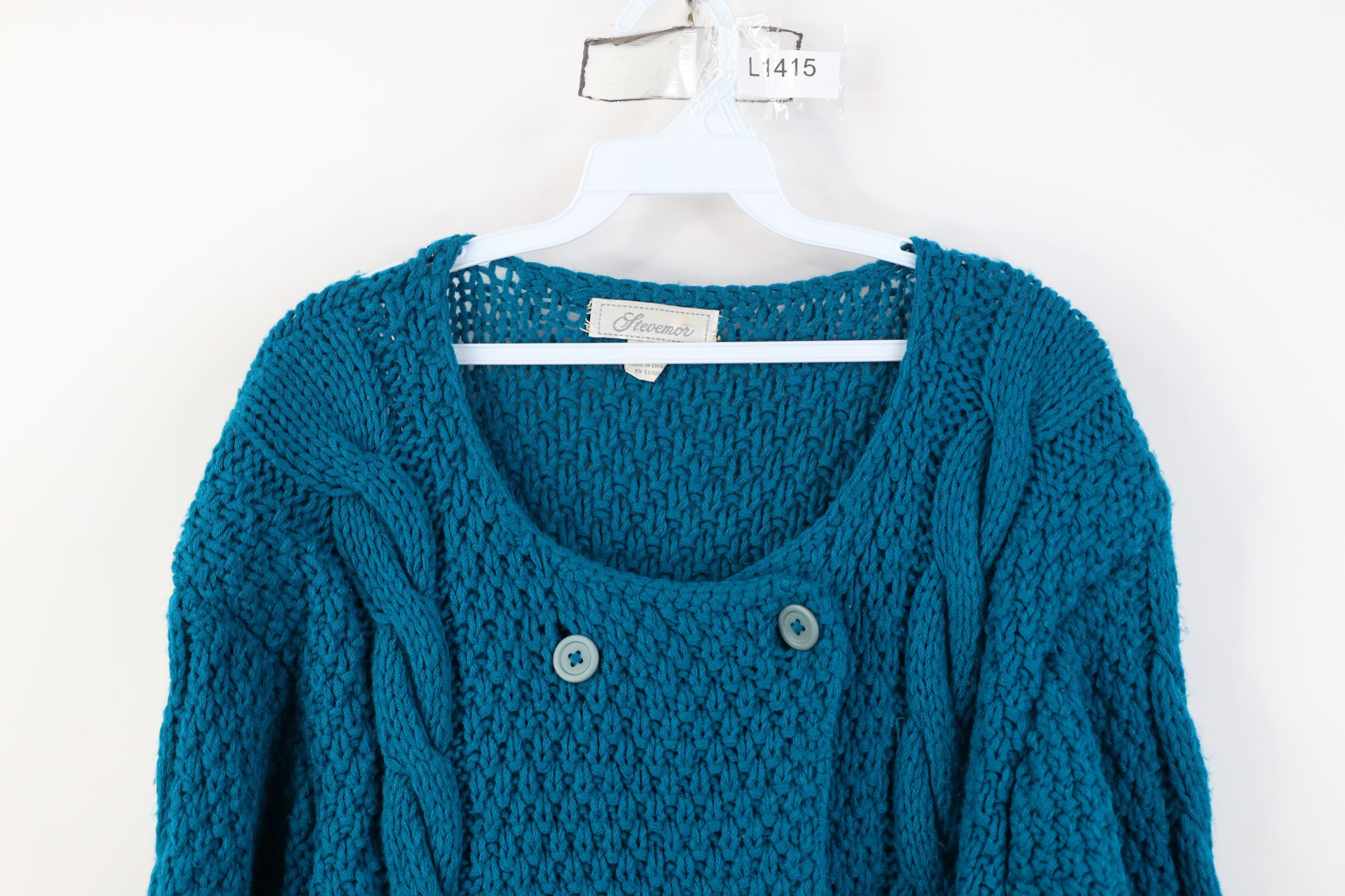 Vintage Vintage 90s Streetwear Crochet Cable Knit Fisherman Sweater Size L / US 10 / IT 46 - 2 Thumbnail