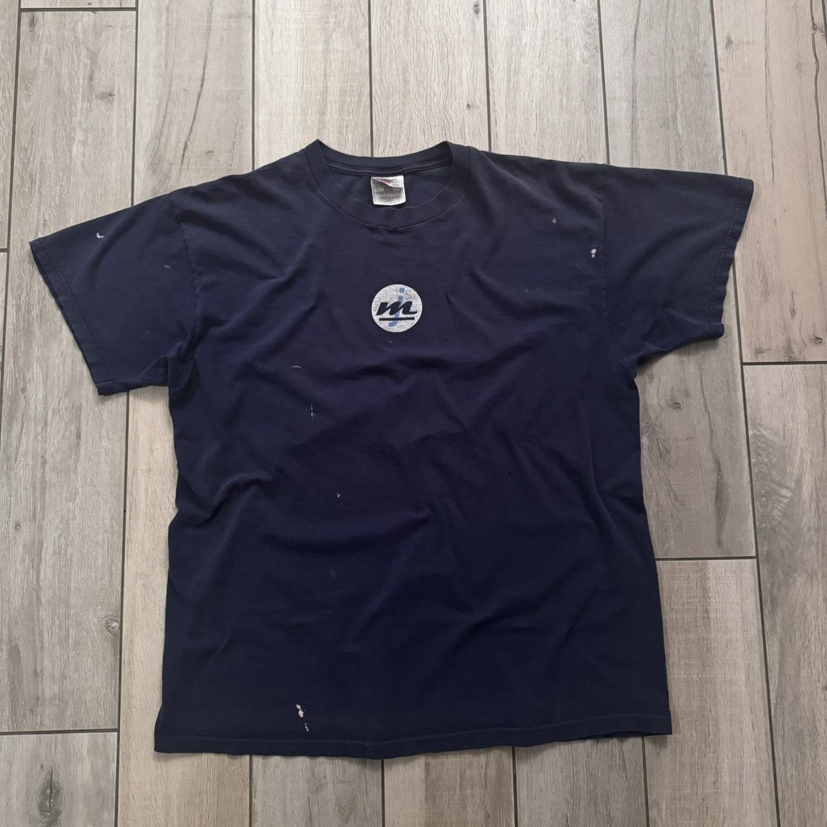 Nike × Stussy Vintage 90s Made In USA Blue Jordan Nike Graphic Tee XL Size US L / EU 52-54 / 3 - 7 Thumbnail
