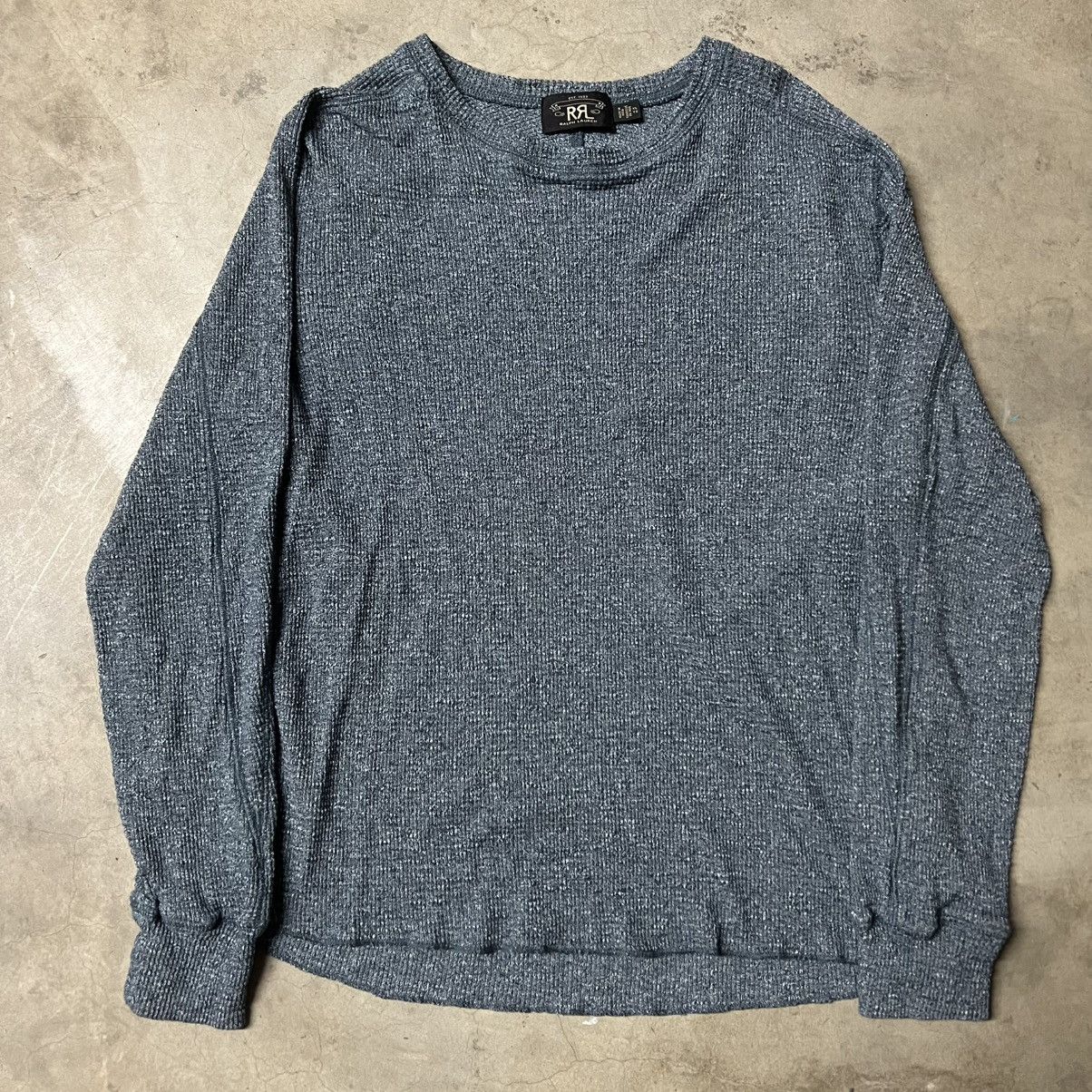 Polo Ralph Lauren × RRL Ralph Lauren × Ralph Lauren Polo Ralph Lauren RRL Waffle Thermal Long-Sleeve Knit Shirt Size US XL / EU 56 / 4 - 1 Thumbnail