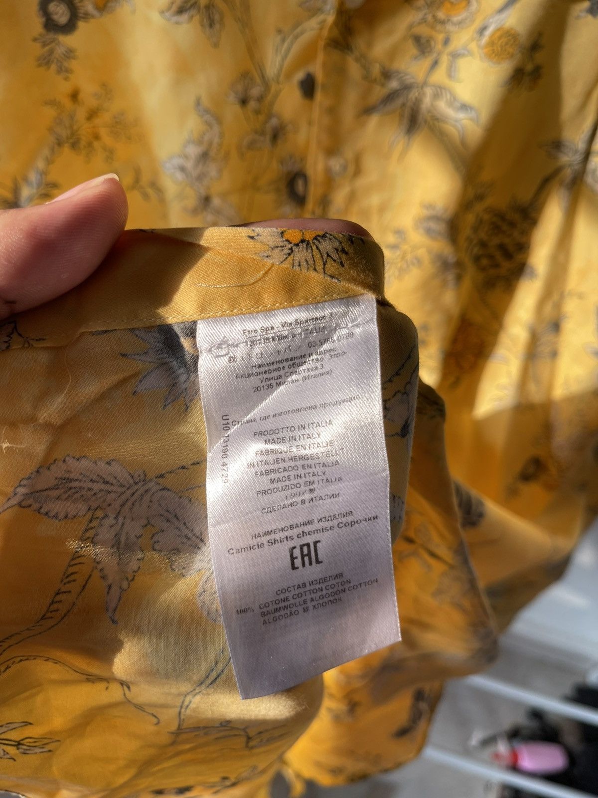 Etro Etro Flower Pattern Shirt Size US XL / EU 56 / 4 - 9 Thumbnail