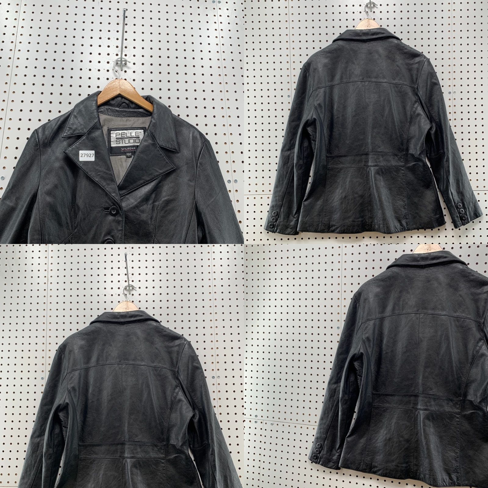 Vintage Pelle Studio Wilson Leather Blazer Women’s Large Black Single Breasted Womens Size L / US 10 / IT 46 - 8 Thumbnail