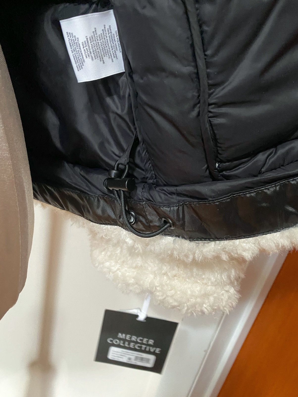 Mercer Collective Dana Mixed-Media Hooded Down Coat size XS