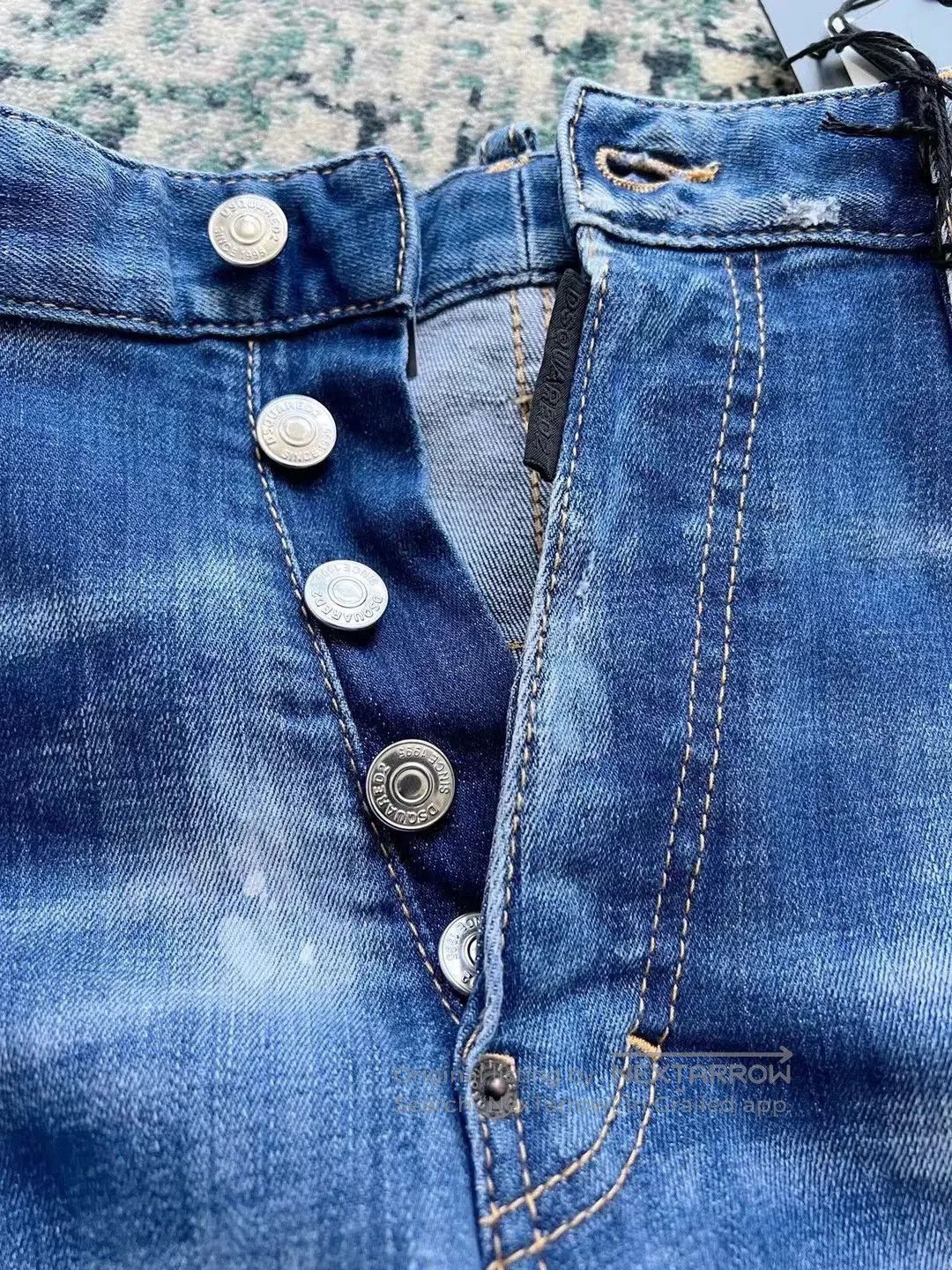 Dsquared2 Dsquared2 Blue Washed Combat Jeans Special Edition. Size US 44 / EU 60 - 3 Thumbnail