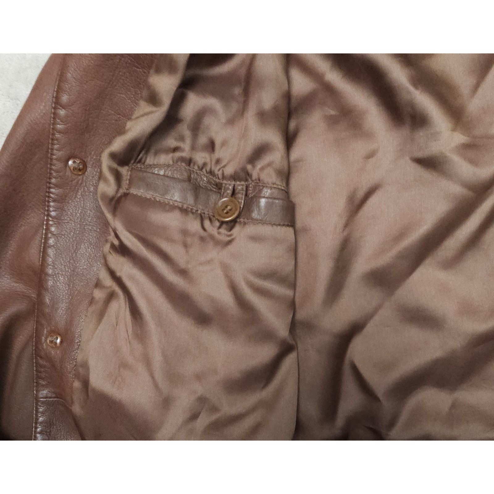 Giani Bernini Bernini Genuine Cupro Leather Jacket Coffee Men’s 52 Size US XL / EU 56 / 4 - 6 Thumbnail