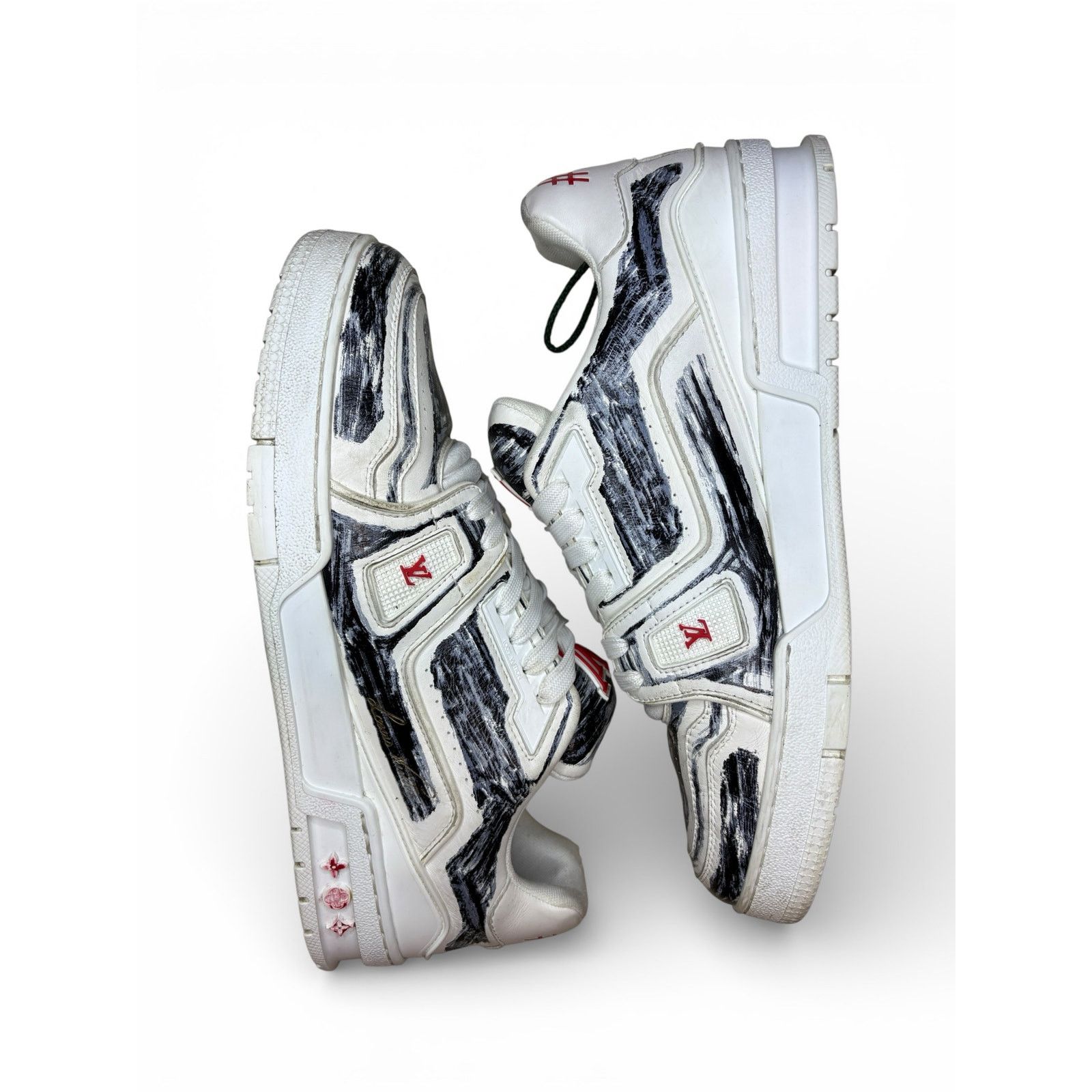 Louis Vuitton Louis Vuitton Trainer 'Colored-In Motif - White Black' | LV8 Size US 9 / EU 42 - 2 Thumbnail