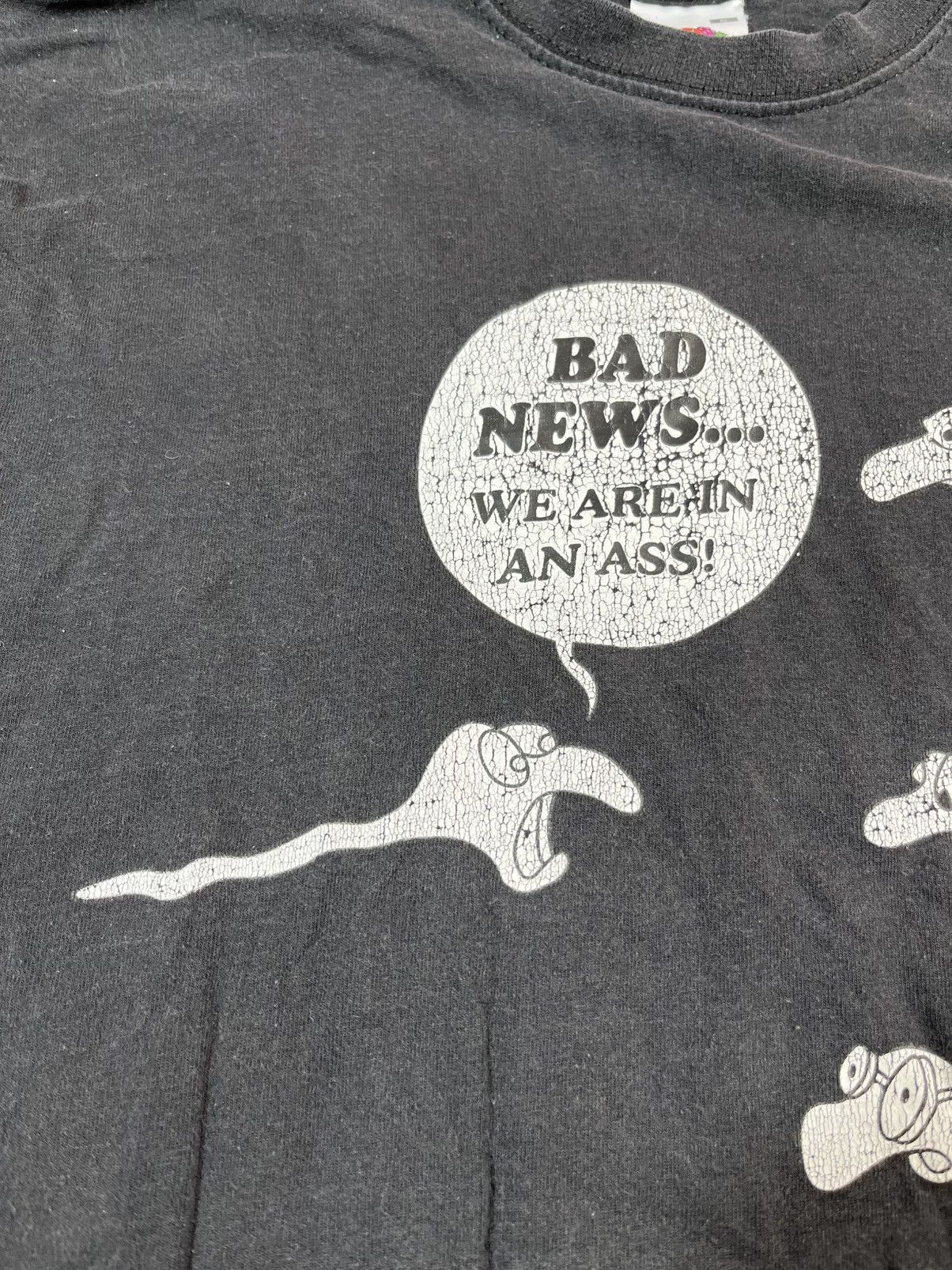 Band Tees “BAD NEWS… WE ARE IN AN ASS !” Humor T Shirt Size US S / EU 44-46 / 1 - 7 Thumbnail