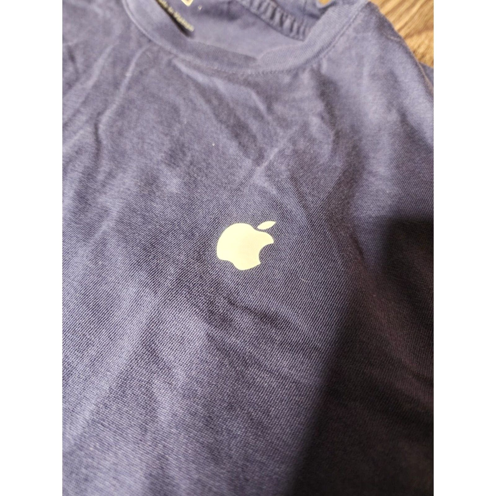 Apple Apple T-Shirt Mens M Blue Short Sleeve Tee Uniform Employee Macintosh Mac Cotton Logo Size US M / EU 48-50 / 2 - 4 Thumbnail