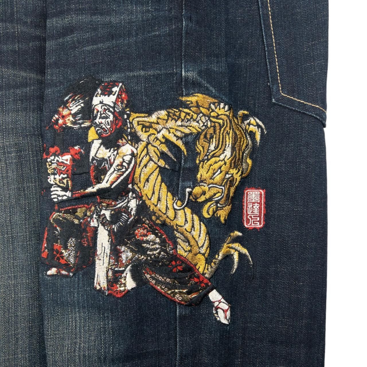 Other Vintage Big Train Embroidered Japanese Denim Jeans W38 Size US 38 / EU 54 - 5 Thumbnail