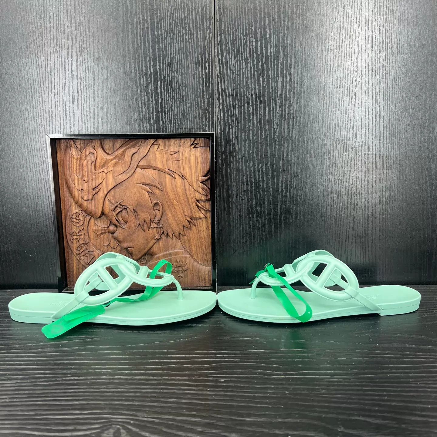 Hermes Hermès Egerie Green Flip Flops EU 38 Worn 1-2x Size US 7.5 / IT 37.5 - 3 Thumbnail