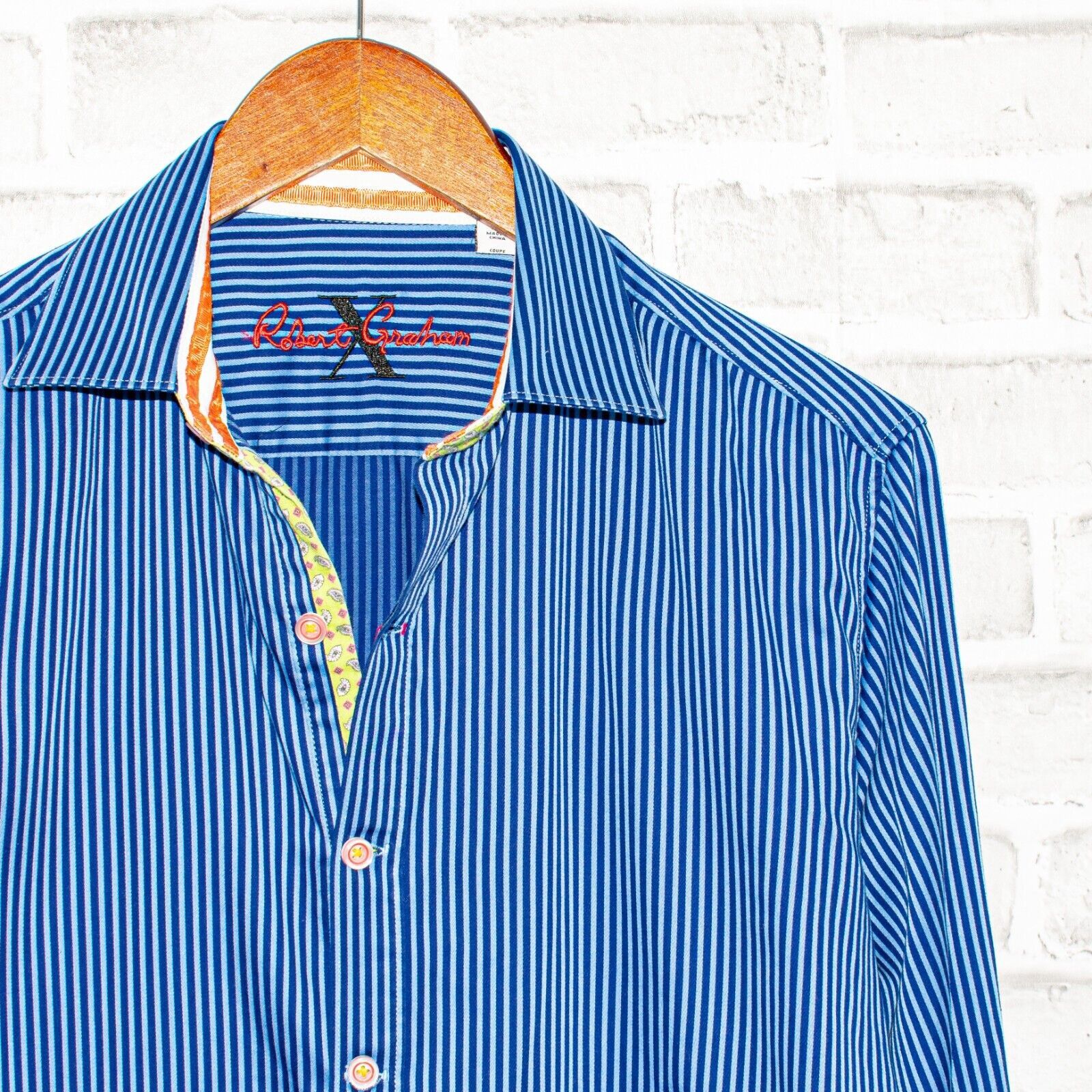 Robert Graham Robert Graham X collection Button up Shirt Blue Striped Size US M / EU 48-50 / 2 - 2 Thumbnail