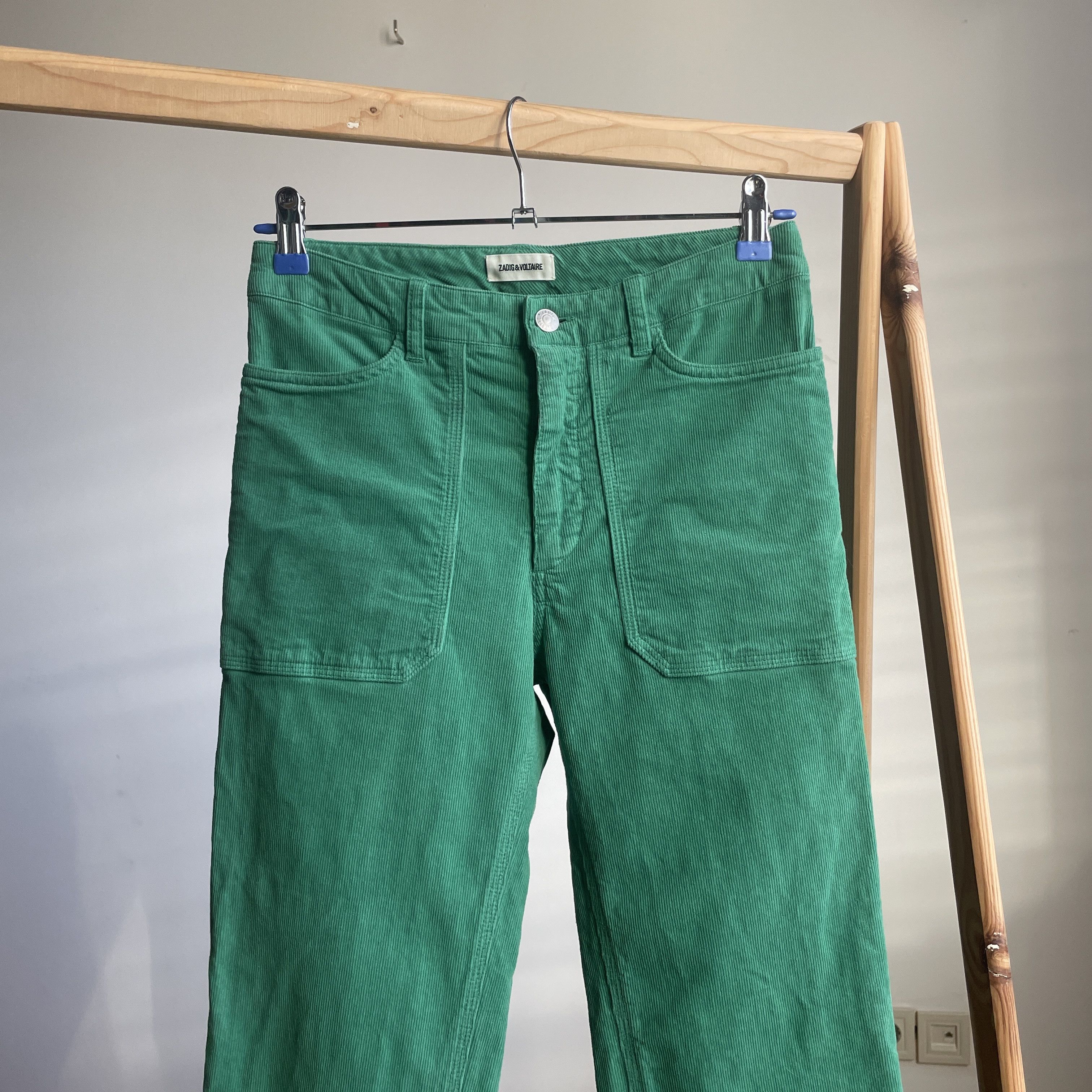 Zadig & Voltaire Zadig & Voltaire Womens Flare Corduroy Pants Size EUR 36 Size 25" / US 0 / IT 36 - 3 Thumbnail