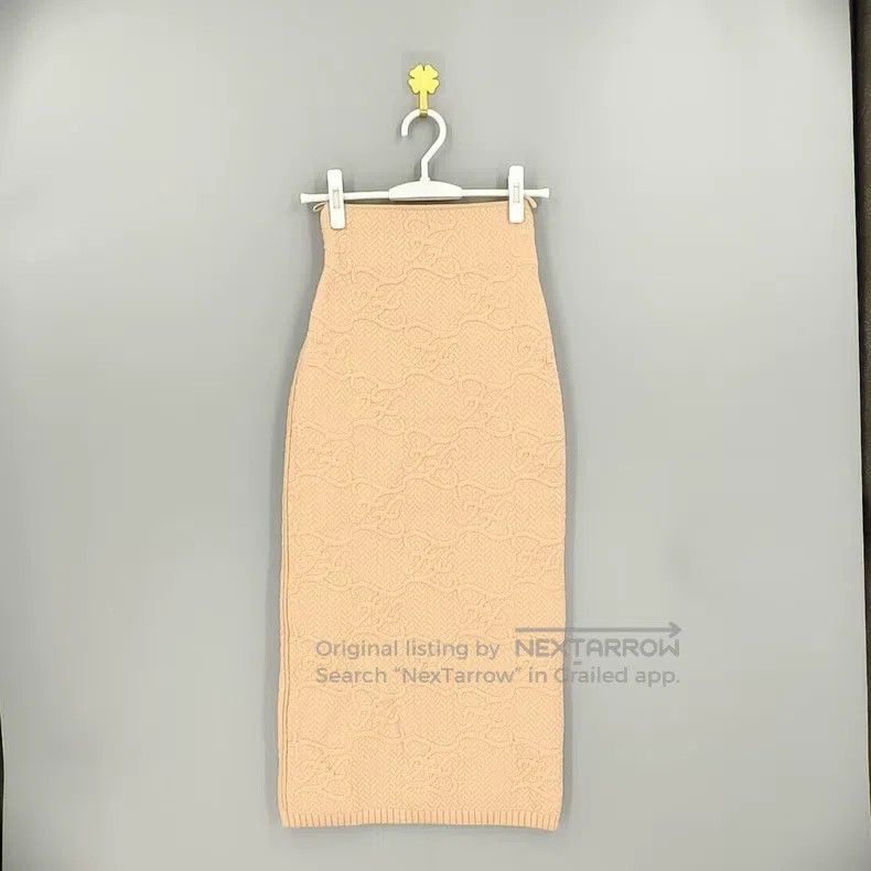 Fendi Fendi Nude all-over print logo maxi dress Size 42" / US 20 - 2 Thumbnail