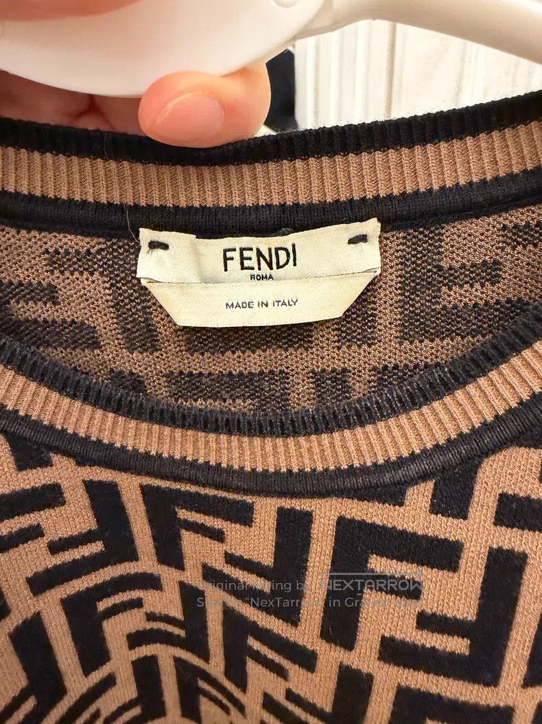 Fendi Fendi Double F Monogram Long Sleeve Knit Cashmere Sweater Size XS / US 0-2 / IT 36-38 - 4 Thumbnail