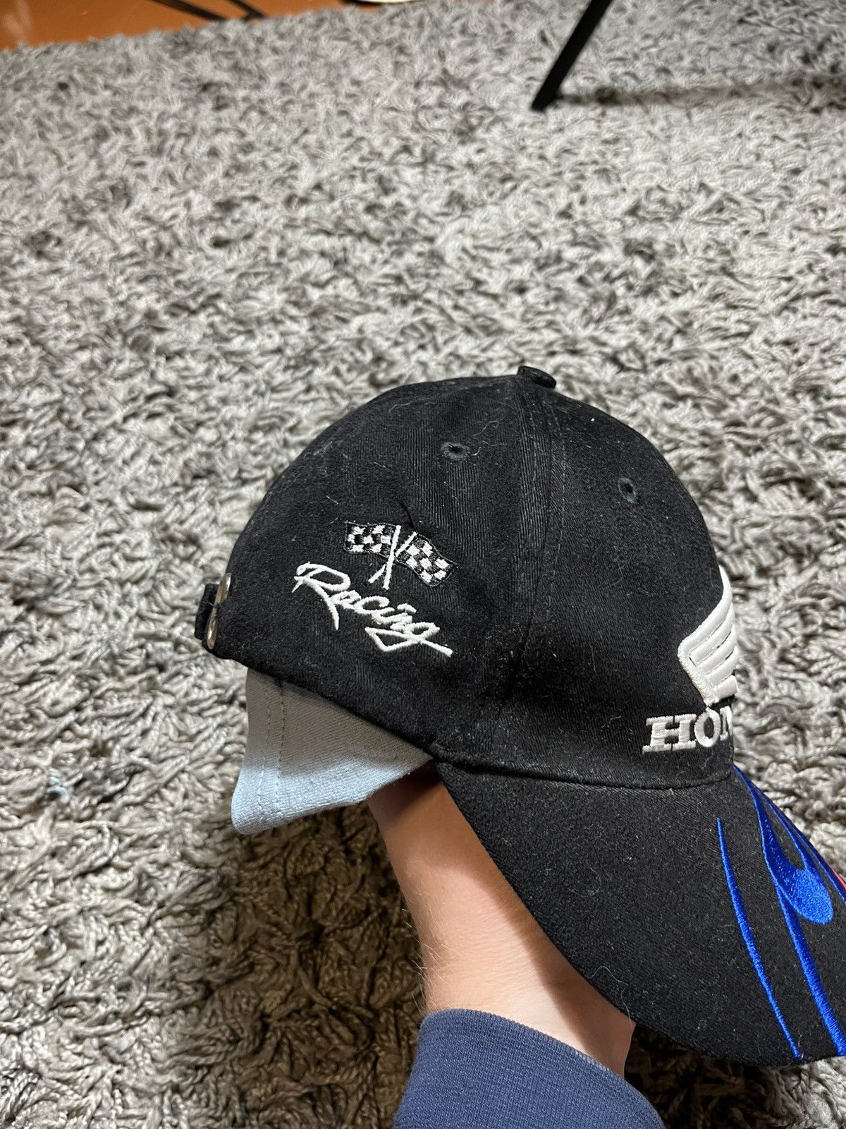 Vintage HONDA RACING VINTAGE 00s INFERNO JAPAN STYLE FIRE CAP HAT Size ONE SIZE - 3 Thumbnail
