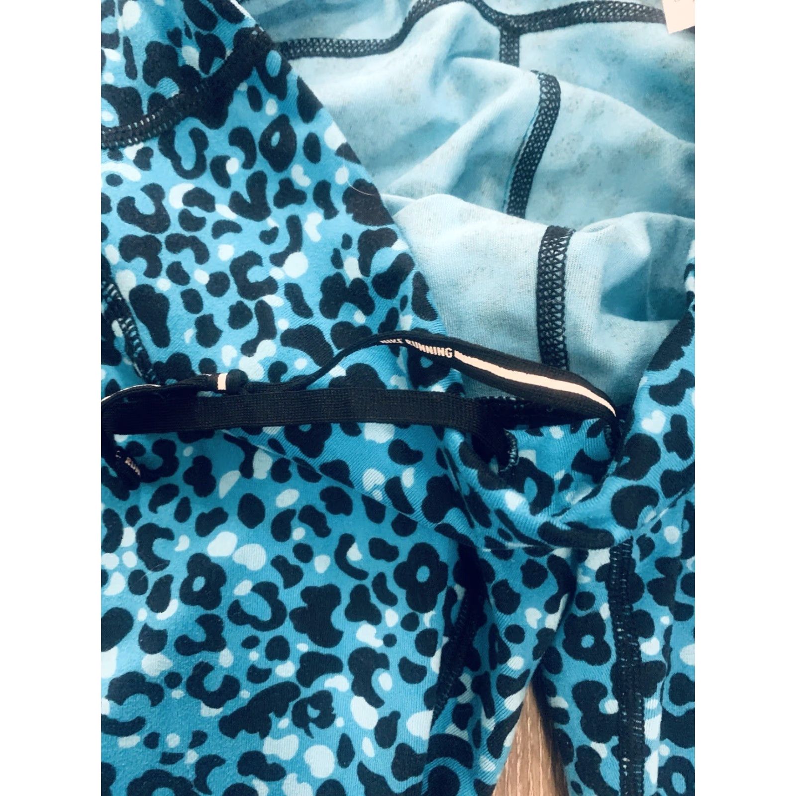 Nike Nike DRI-FIT Leopard Print Leggings Women's S Blue Fitness Athletic Skinny Pants Size 28" / US 6 / IT 42 - 3 Thumbnail