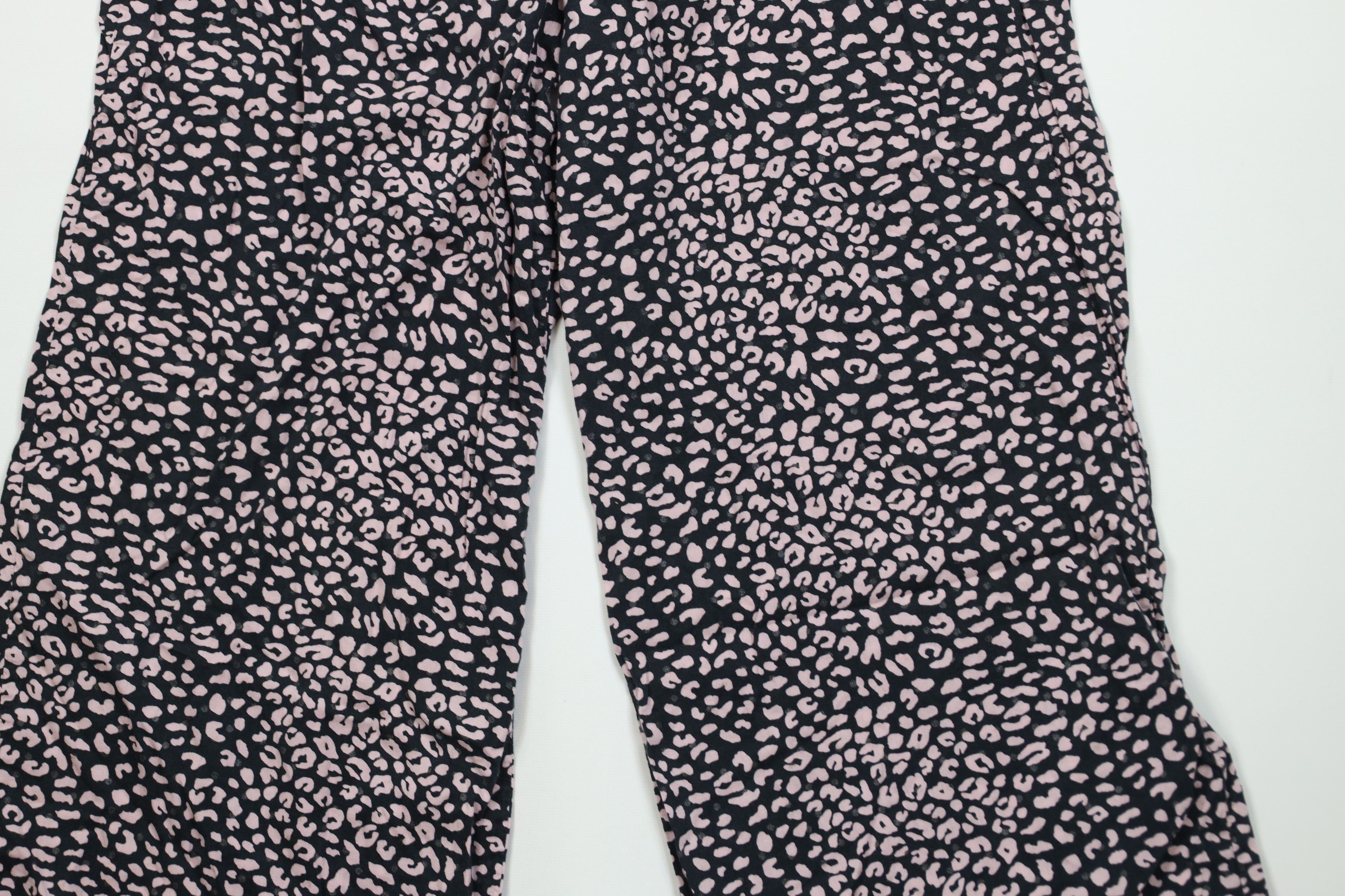 Vintage Victorias Secret Leopard Lace Trim Wide Leg Pajama Pants Size 28" / US 6 / IT 42 - 3 Thumbnail