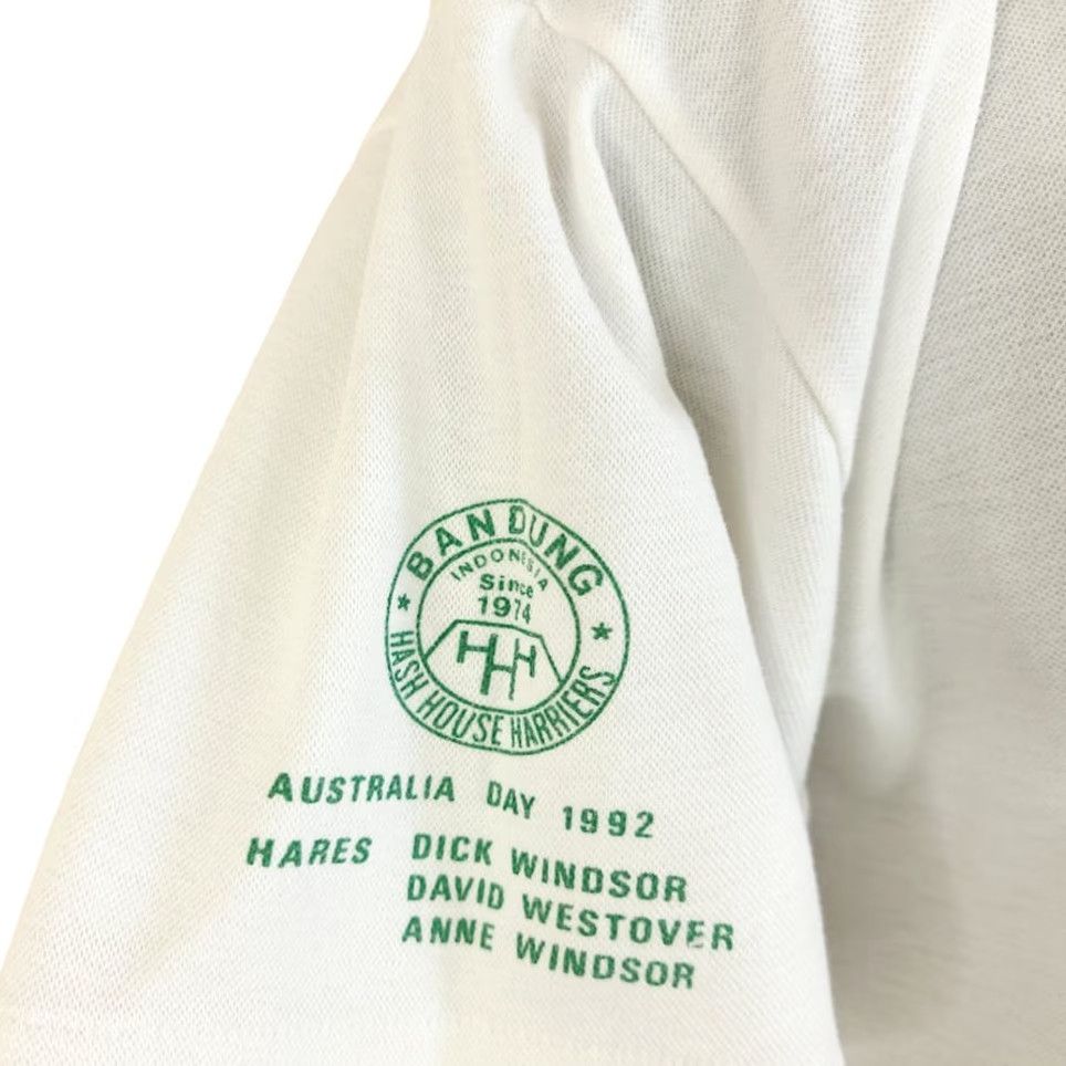 Vintage VINTAGE Australia Day Polo Shirt Mens Size L 90s Bandung Hash House Harriers White Cotton Button-Down Short Sleeve Collared Shirt Size US L / EU 52-54 / 3 - 4 Thumbnail