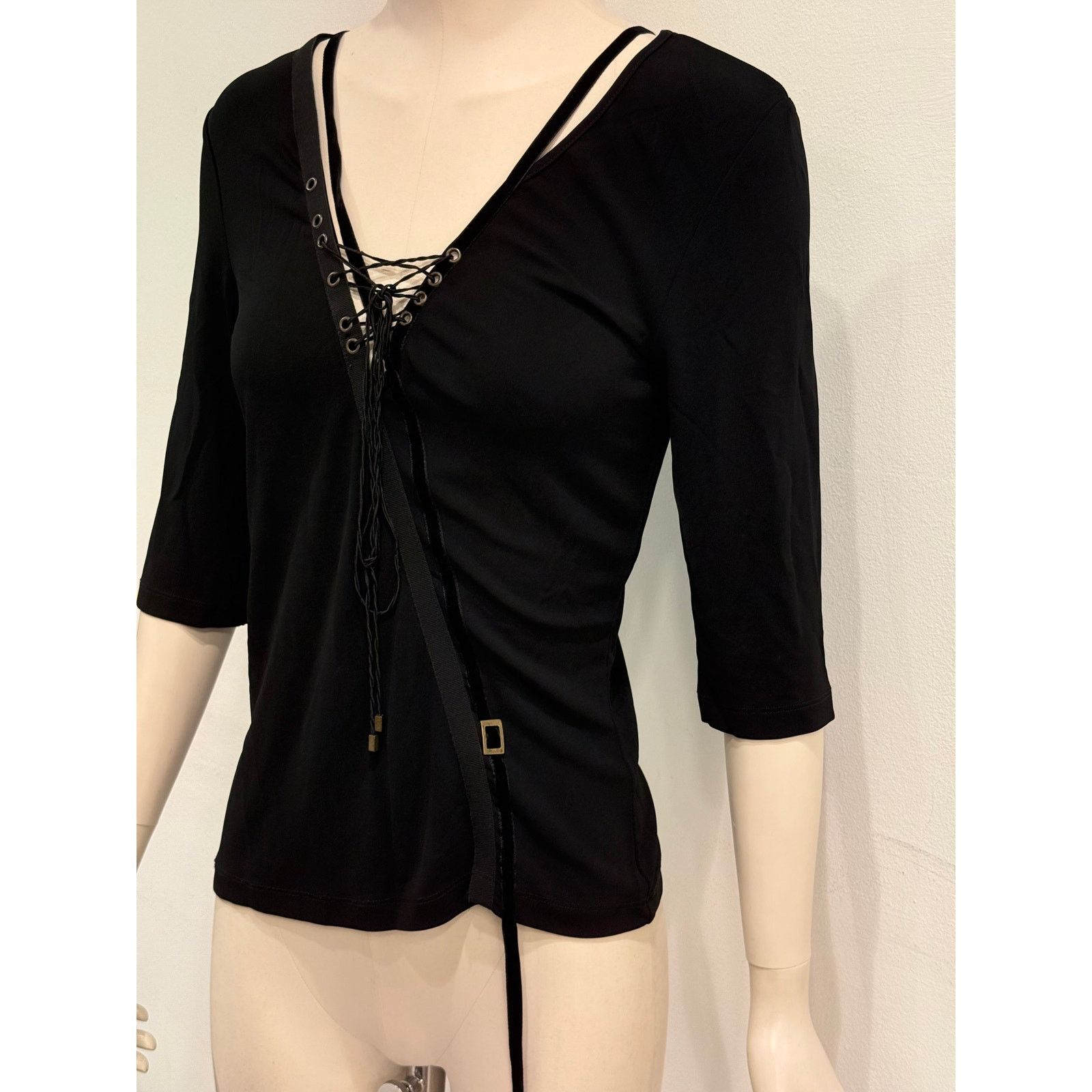 Gianfranco Ferre 2004 Gianfranco Ferre bondage lace-up top Size L / US 10 / IT 46 - 5 Thumbnail
