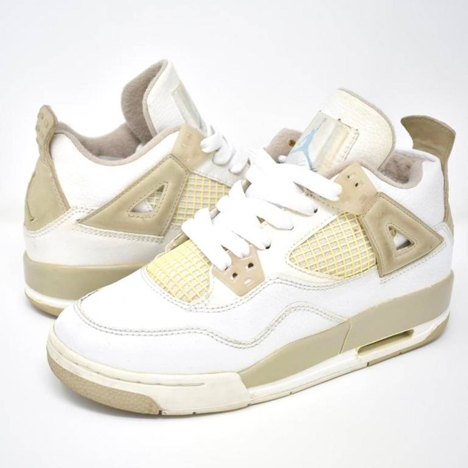 image of 2006 Jordan 4 “Linen/ Sand” Shoes in Cream, Women's (Size 5)