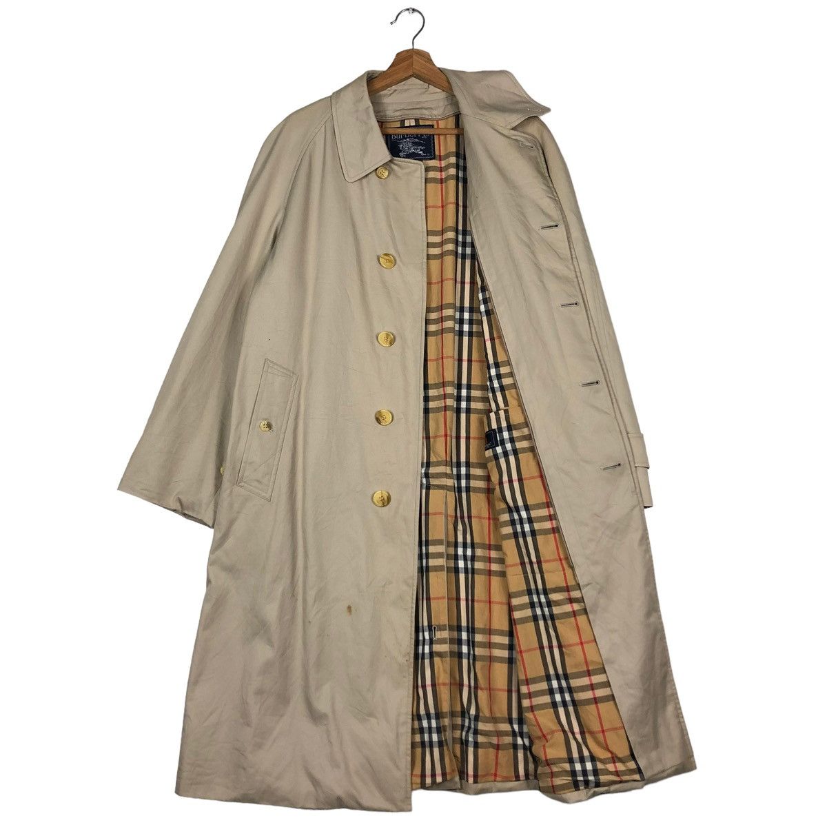 Burberry 🔥VINTAGE BURBERRYS TRENCH COATS LONG JACKET NOVA CHECK Size US M / EU 48-50 / 2 - 1 Thumbnail