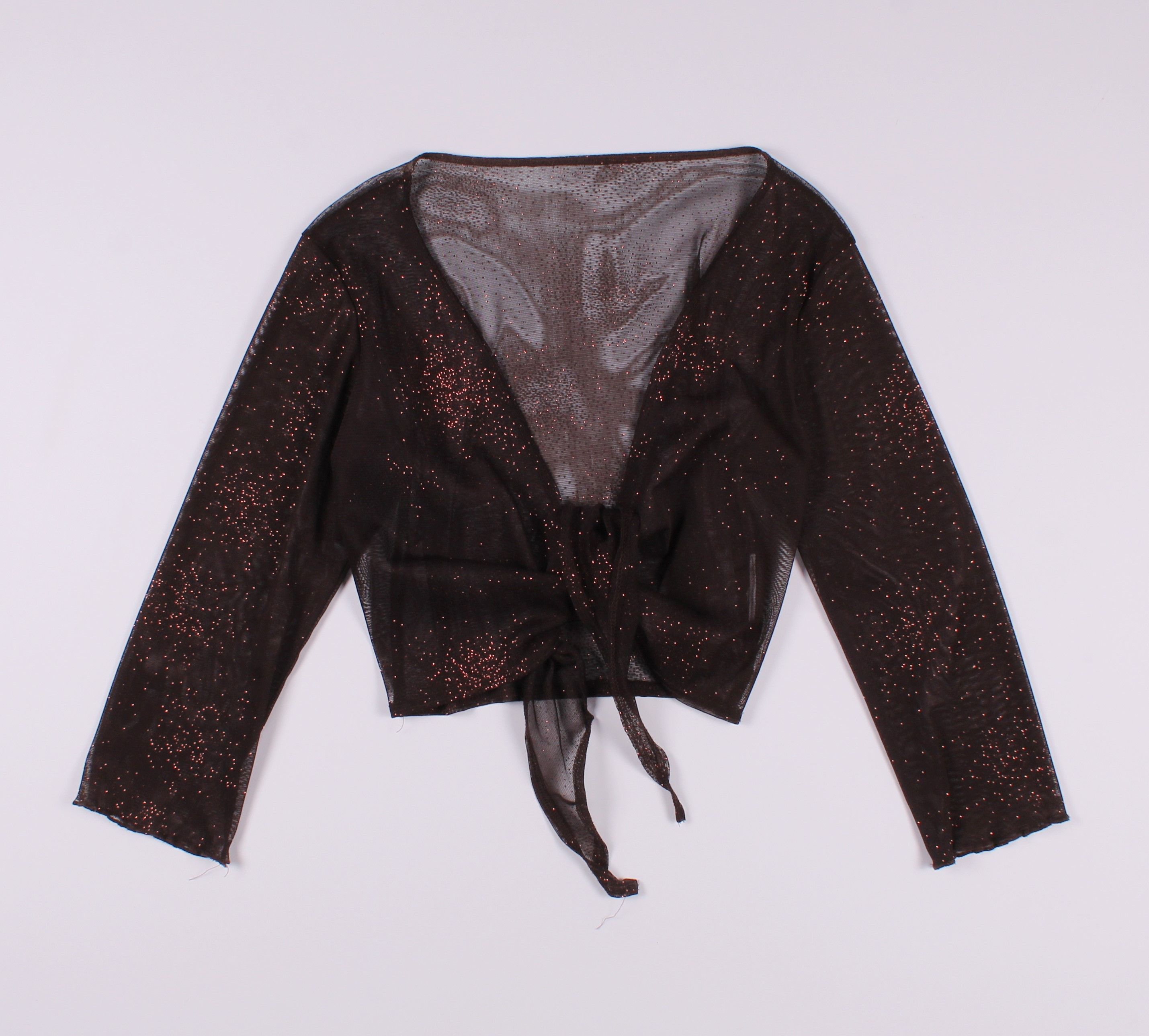 Vintage Vintage Y2K Mesh Sparkle Bolero Cropped Top Size ONE SIZE - 1 Thumbnail
