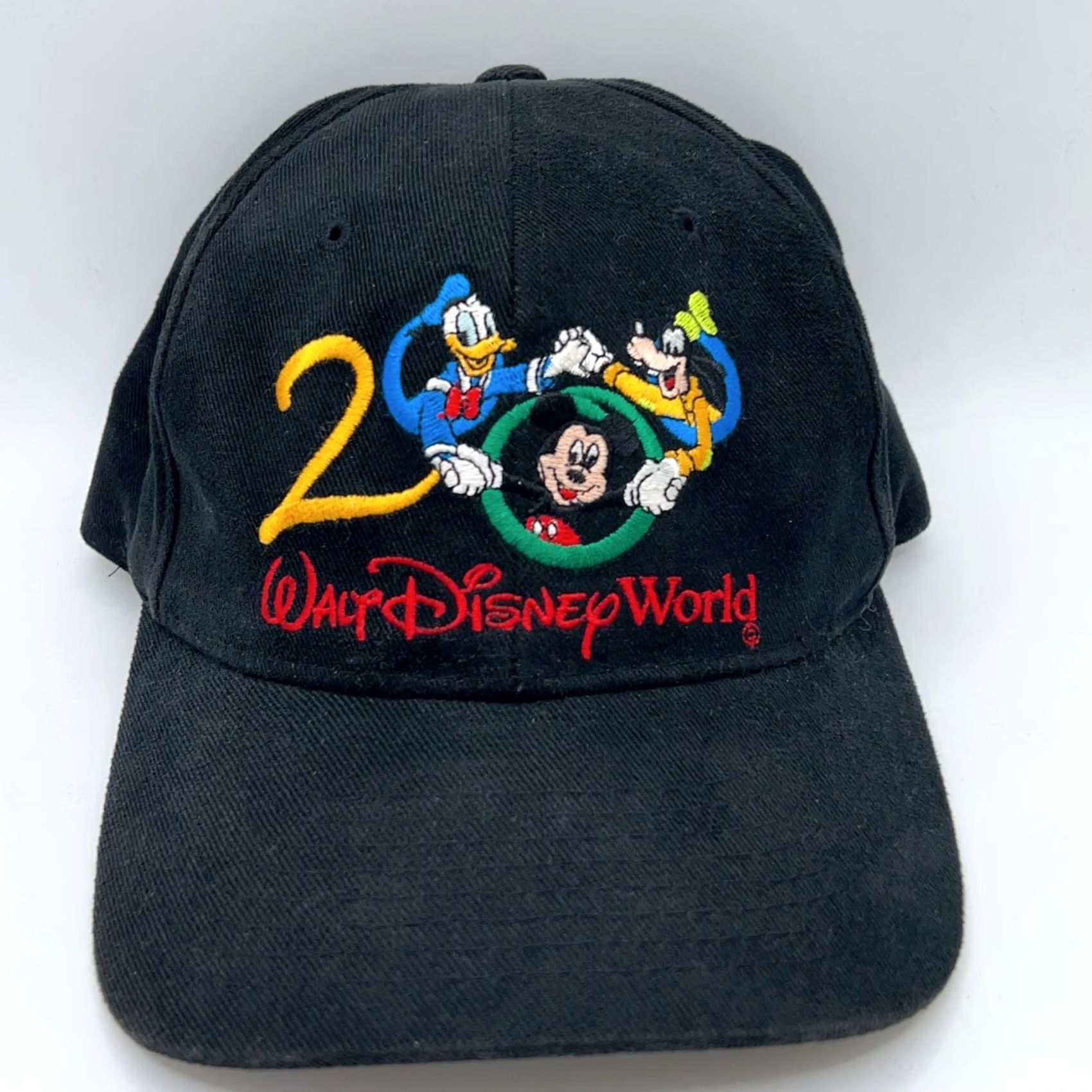 Disney VINTAGE Disney Strapback Hat Baseball Cap Adjustable Men Black 80s 90s Mickey Mouse Goofy Donald Duck y2k Size ONE SIZE - 2 Thumbnail