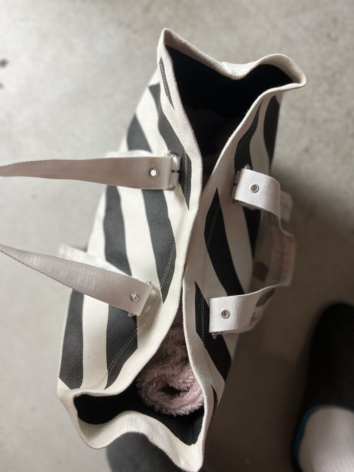 Off-White Off-White Tote Bag Canvas/Linen - Black/White Size ONE SIZE - 18 Thumbnail