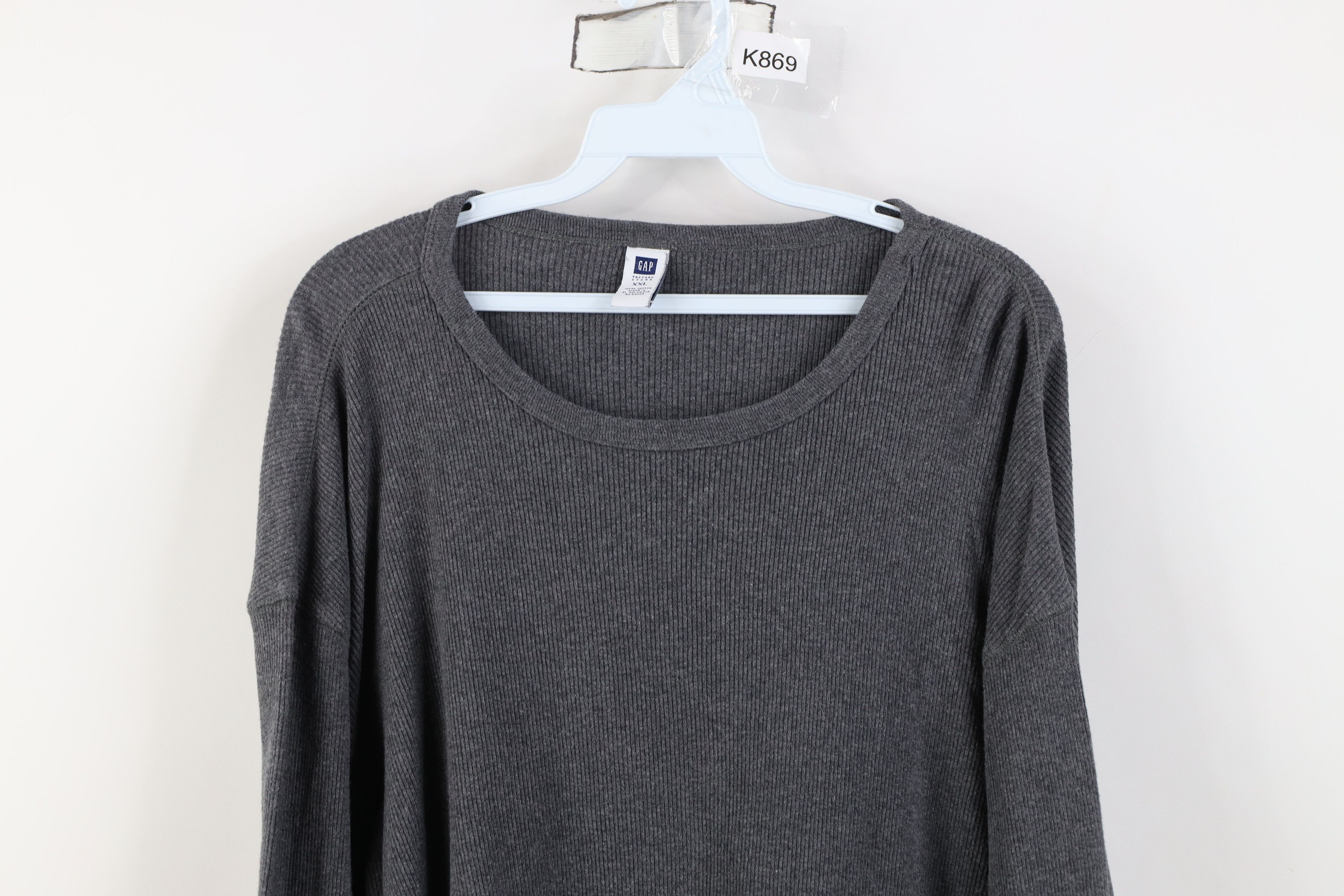 Gap Vintage 90s Y2K Gap Thermal Ribbed Knit Long Sleeve T-Shirt Size US XXL / EU 58 / 5 - 2 Thumbnail