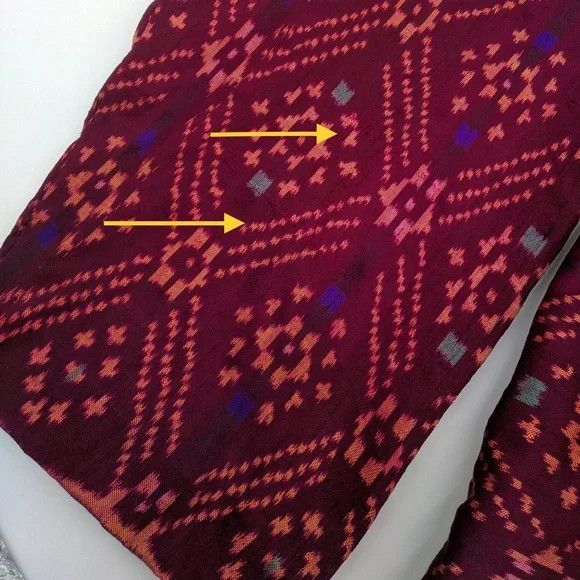 Other Boxy Jacket Women Burgundy Coconut Wood Buttons Boho Earthy Size M / US 6-8 / IT 42-44 - 5 Thumbnail