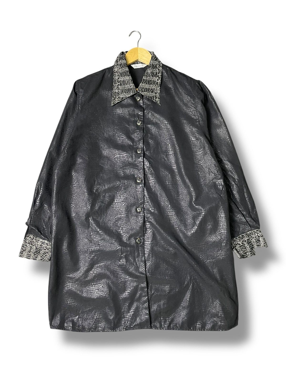 Nice Mrs Club Crocodile Print Button Up Shirt (70)