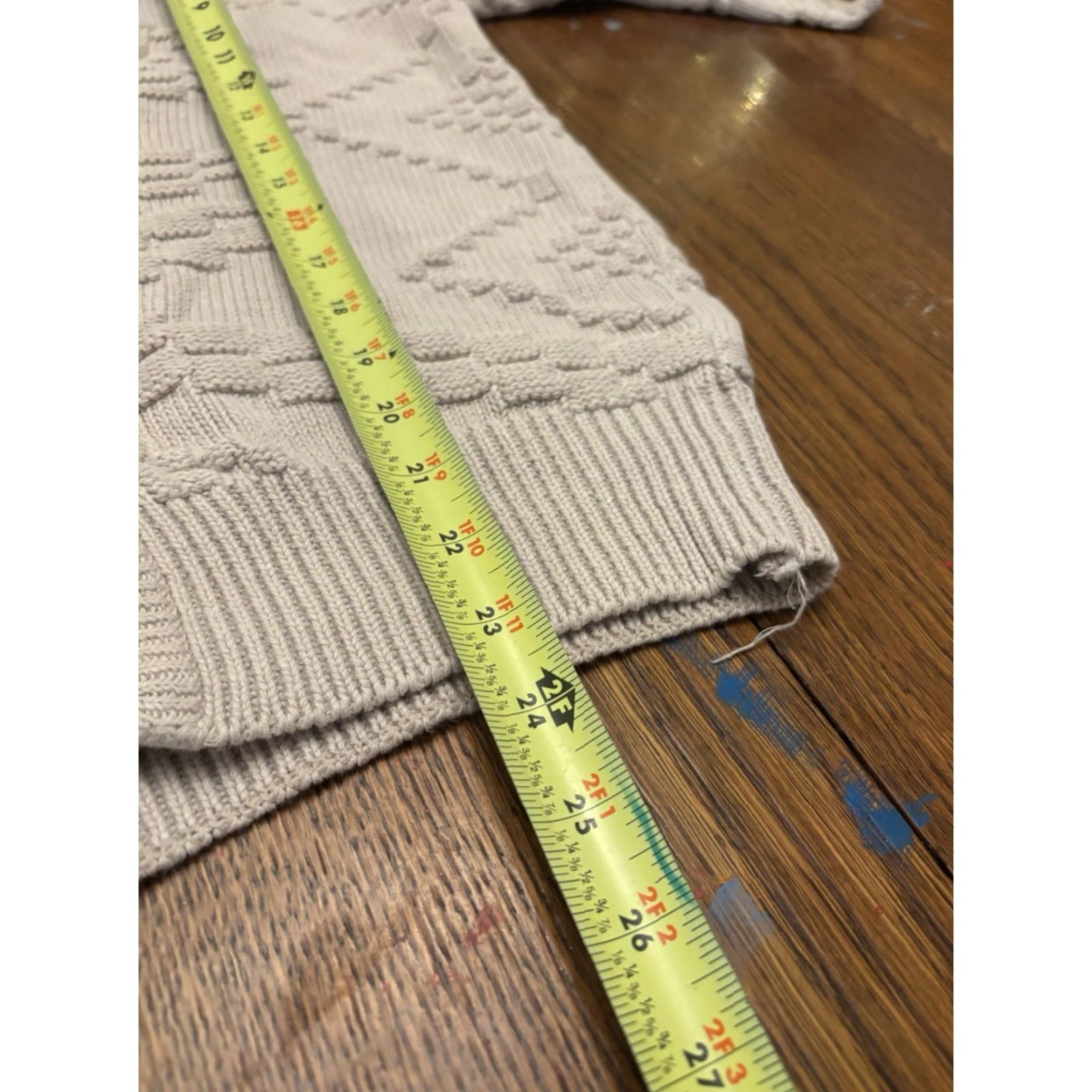 Vintage VINTAGE Cardigan Sweater Mens M 90s Chunky Knit Beige Long Sleeve V-Neck Oversized Heavyweight Relaxed Duke Brand Unbranded Knit Pattern Solid Caped? Size US M / EU 48-50 / 2 - 5 Thumbnail