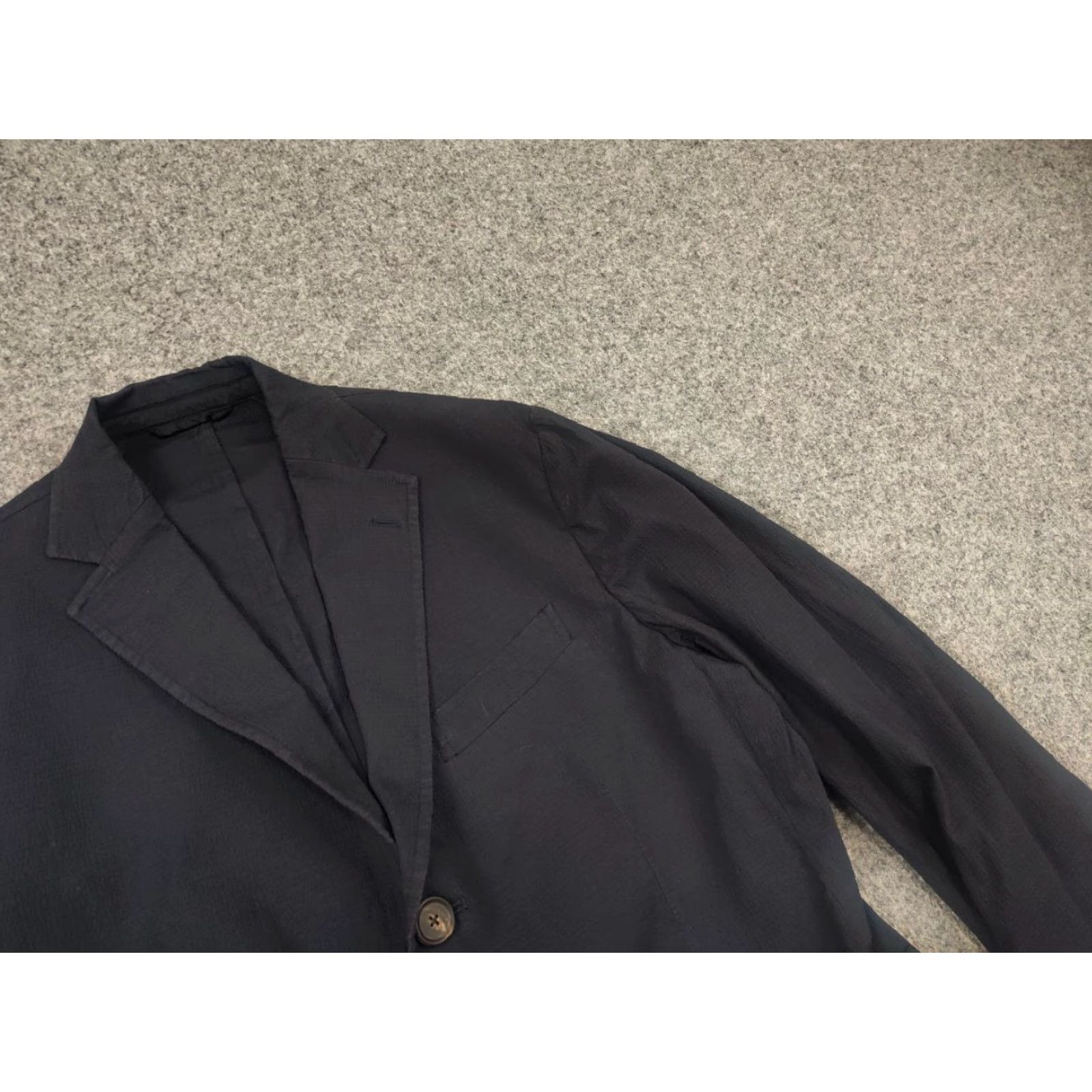 Doppiaa Doppiaa Italy Design Navy 2 Piece Mens Casual Suit Blazer Pants 3 Button Notch Lapel Cotton Blend 48 XS? Size 48R - 4 Thumbnail