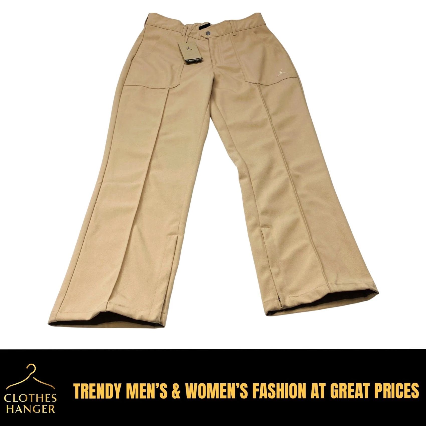 Jordan Brand VINTAGE Air Jordan Woven Pants FN5446 244 Women’s Medium Tan NWT 7650 Size 32" / US 10 / IT 46 - 2 Thumbnail