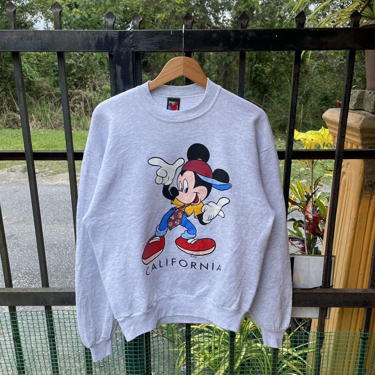Disney × Mickey Mouse × Vintage 🔥Vintage Mickey Mouse California Big Logo Sweatshirts Size US M / EU 48-50 / 2 - 1 Thumbnail