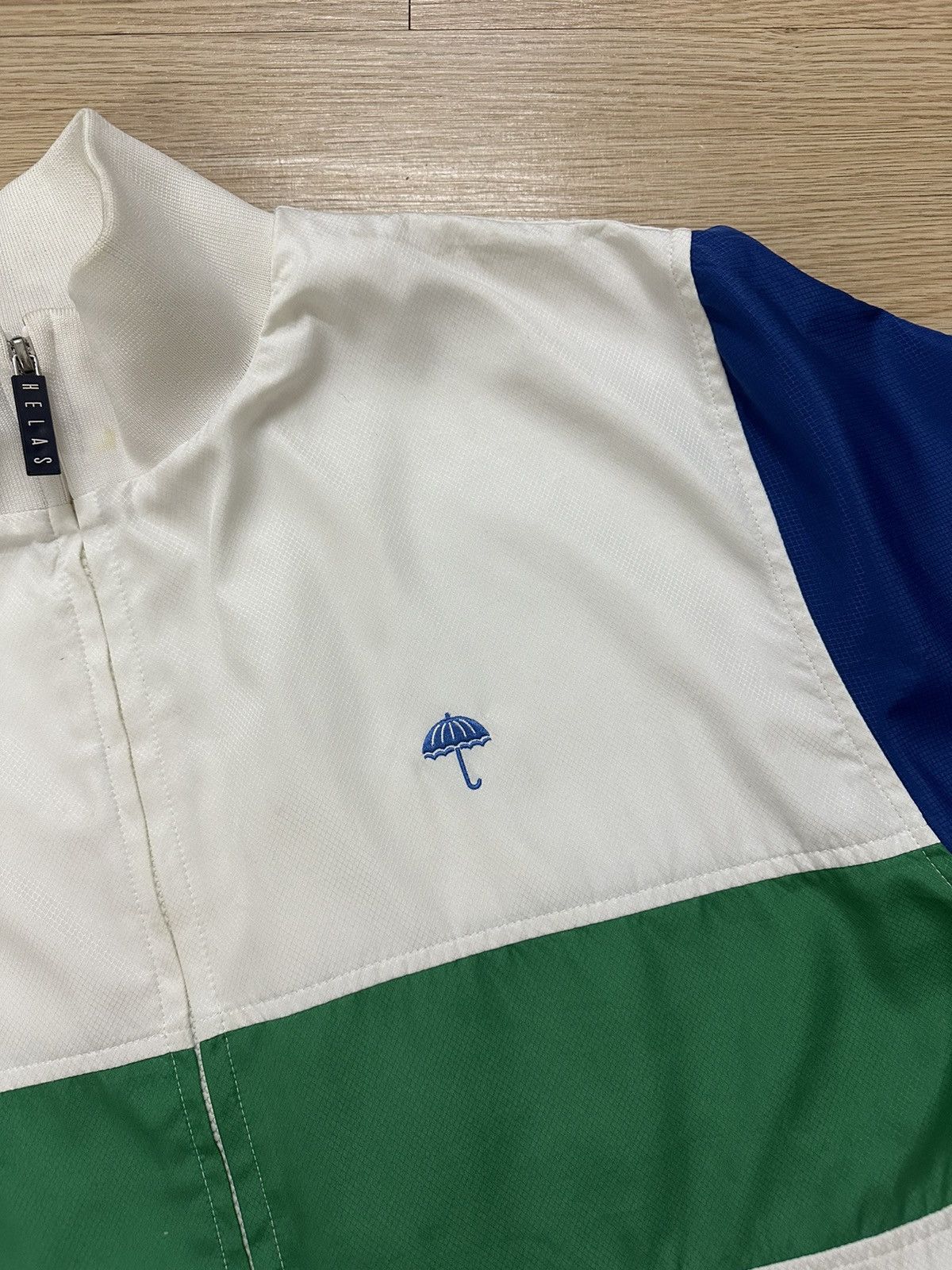 Helas × Think Skateboards Helas Turbo Tracksuit Jacket White Vintage Retro Design Size US L / EU 52-54 / 3 - 5 Thumbnail