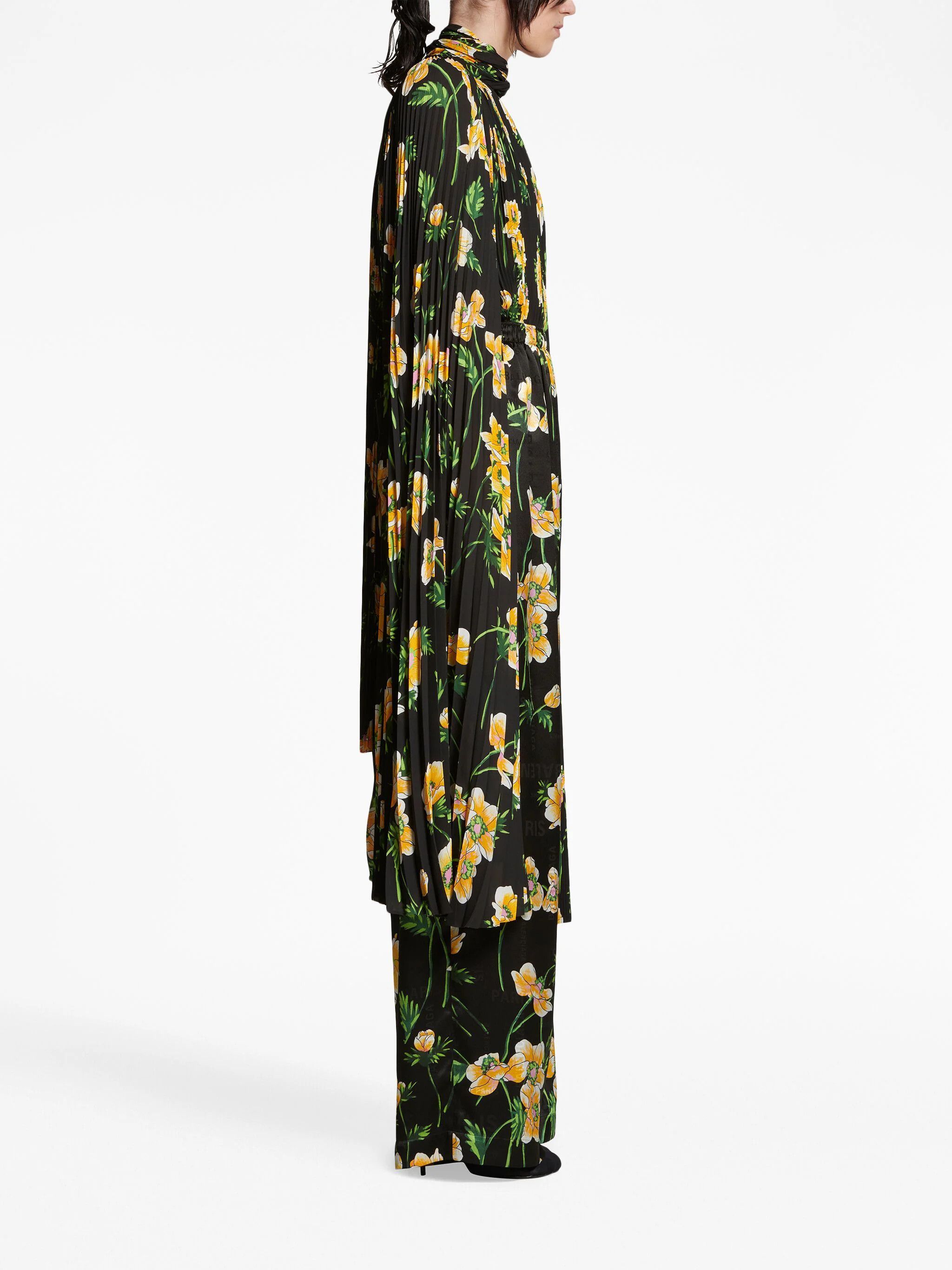 Balenciaga o1bcso1str1124 Floral Pyjama Pants in Multicolor Size 27" / US 4 / IT 40 - 3 Thumbnail