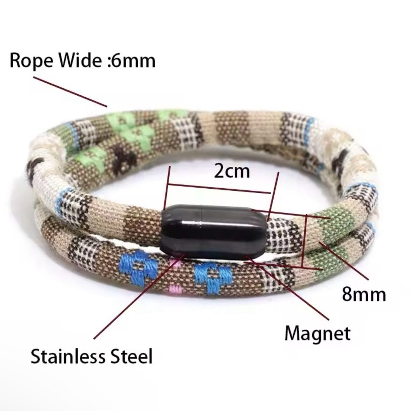 Other Men’s Boho double Rope Bracelet 8” Size ONE SIZE - 3 Thumbnail