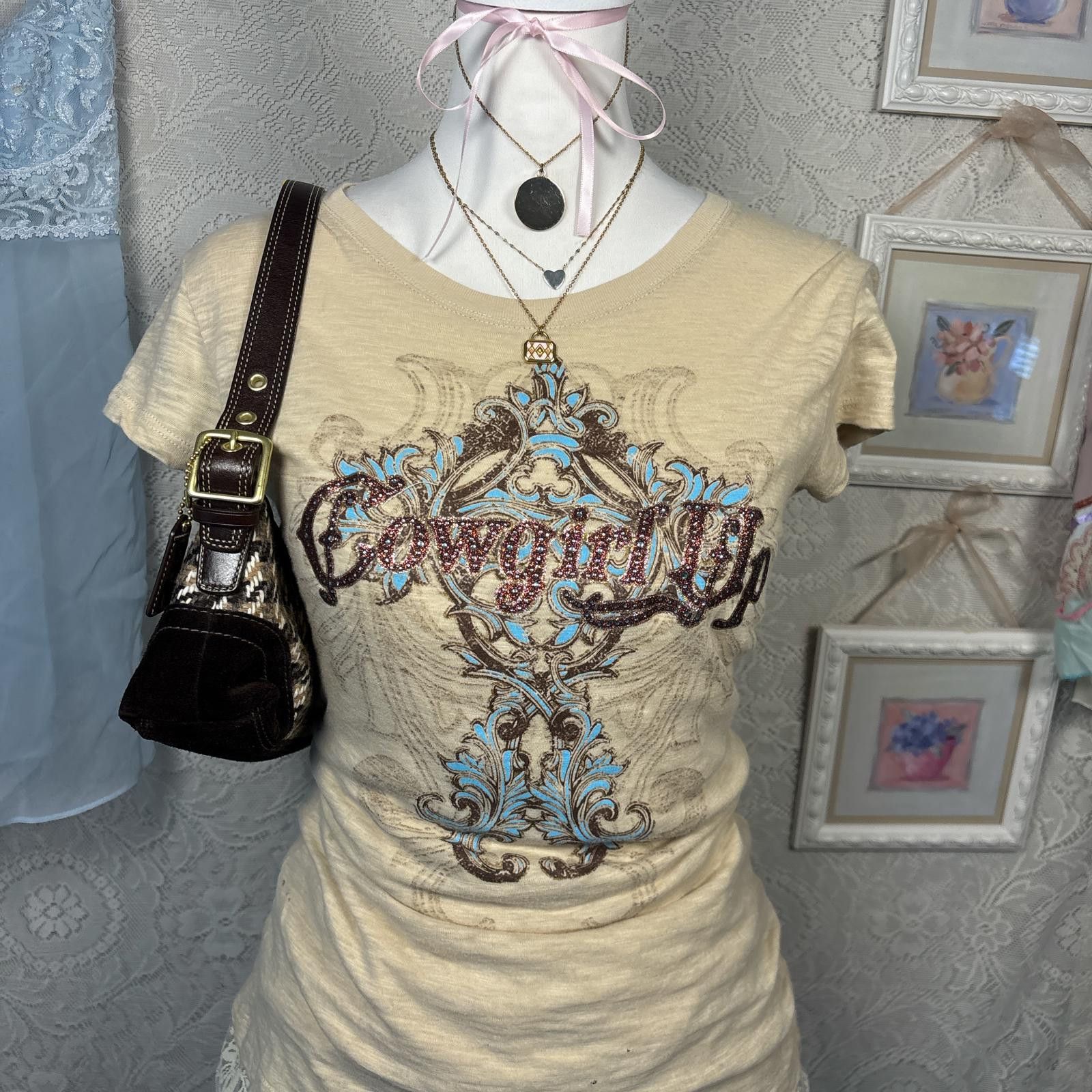 Other y2k cowgirl grunge graphic tee top Size L / US 10 / IT 46 - 2 Thumbnail
