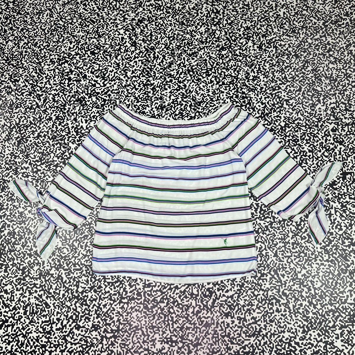 Vintage Emily Van Den Bergh Striped Retro Luxury Style Blouses Shirt Size M / US 6-8 / IT 42-44 - 5 Thumbnail