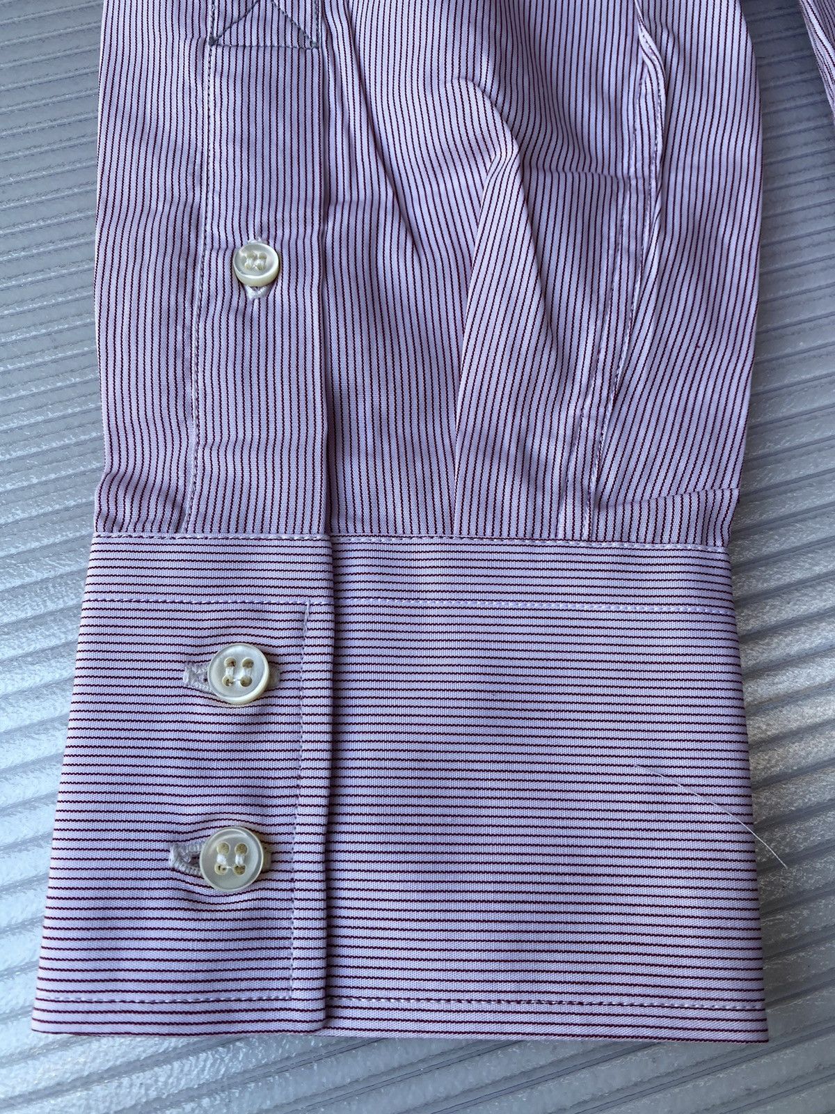 Brunello Cucinelli Brunello Cucinelli 🇮🇹 red micro stripe dress shirt XL NWT Size US XL / EU 56 / 4 - 9 Thumbnail