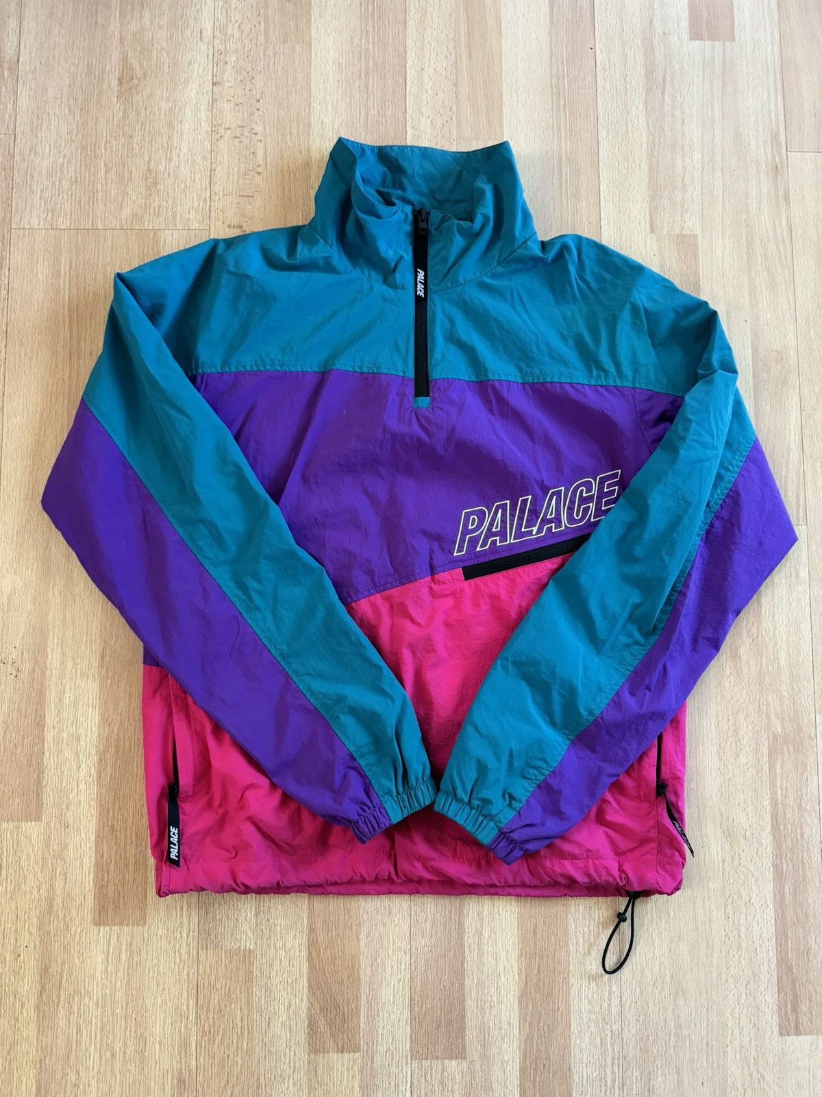 image of Palace 3-Track Shell Jacket in Berry, Men's (Size Small)