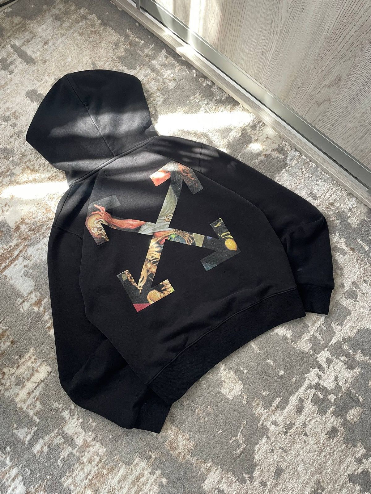 トップス OFF-WHITE PASCAL PRINT SLIM HOODIE 20AW RRP £385 Pre-Loved OFF-WHITE Hoodie Size XXS White Pascal