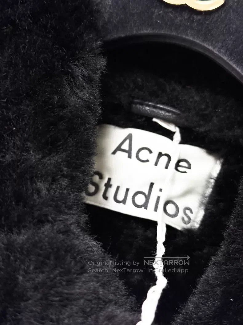 Acne Studios Acne Studios Black Long Sleeve Leather Jacket with Fur Lin Size XXS / US 00 / IT 34 - 5 Thumbnail