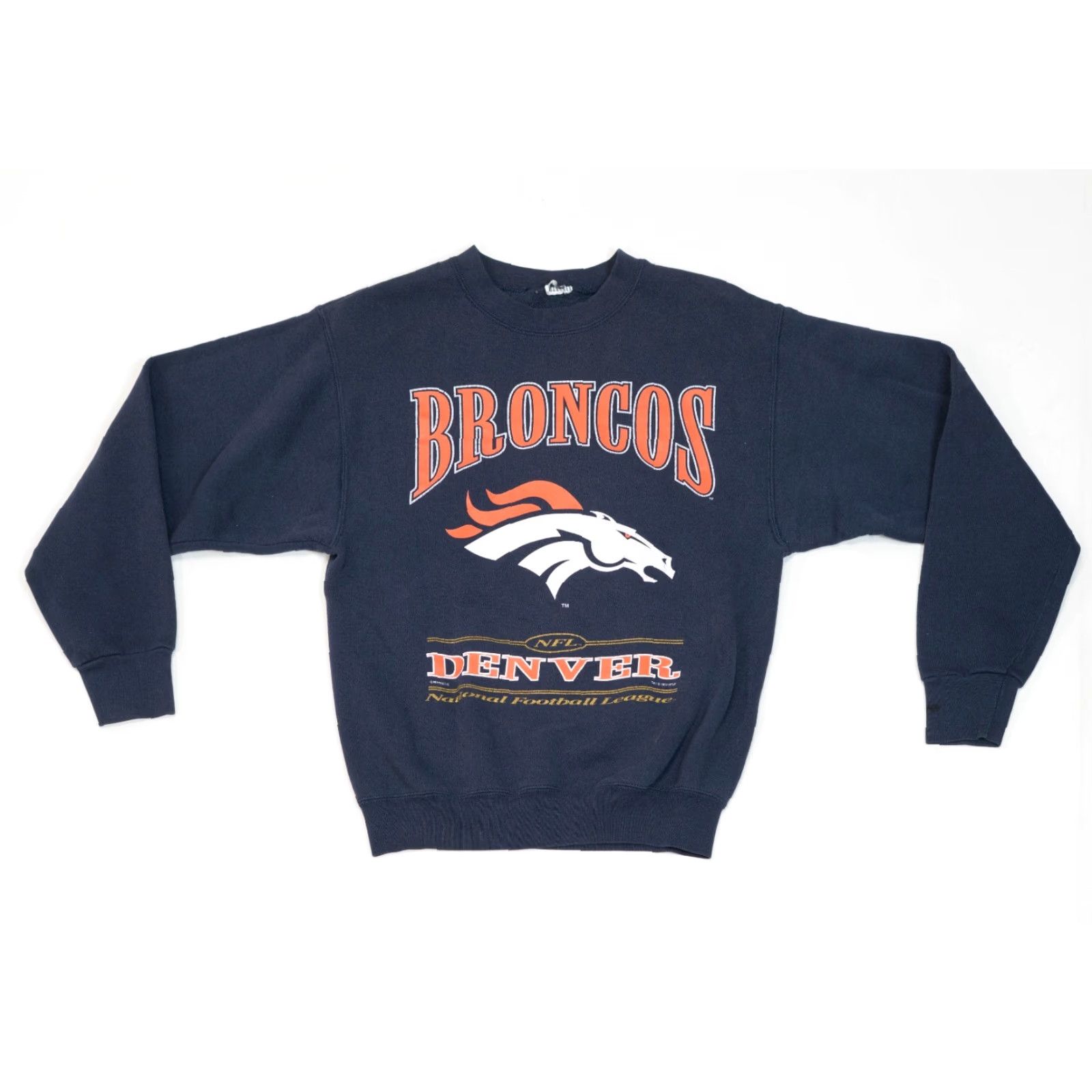Nutmeg VINTAGE Nutmeg Denver Broncos Sweatshirt Crew Neck Blue NFL Logo 1998 S women Gas? Size S / US 4 / IT 40 - 2 Thumbnail
