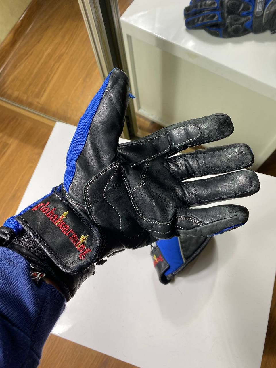 Leather Vintage moto gloves avant garde leather y2k Size ONE SIZE - 7 Thumbnail