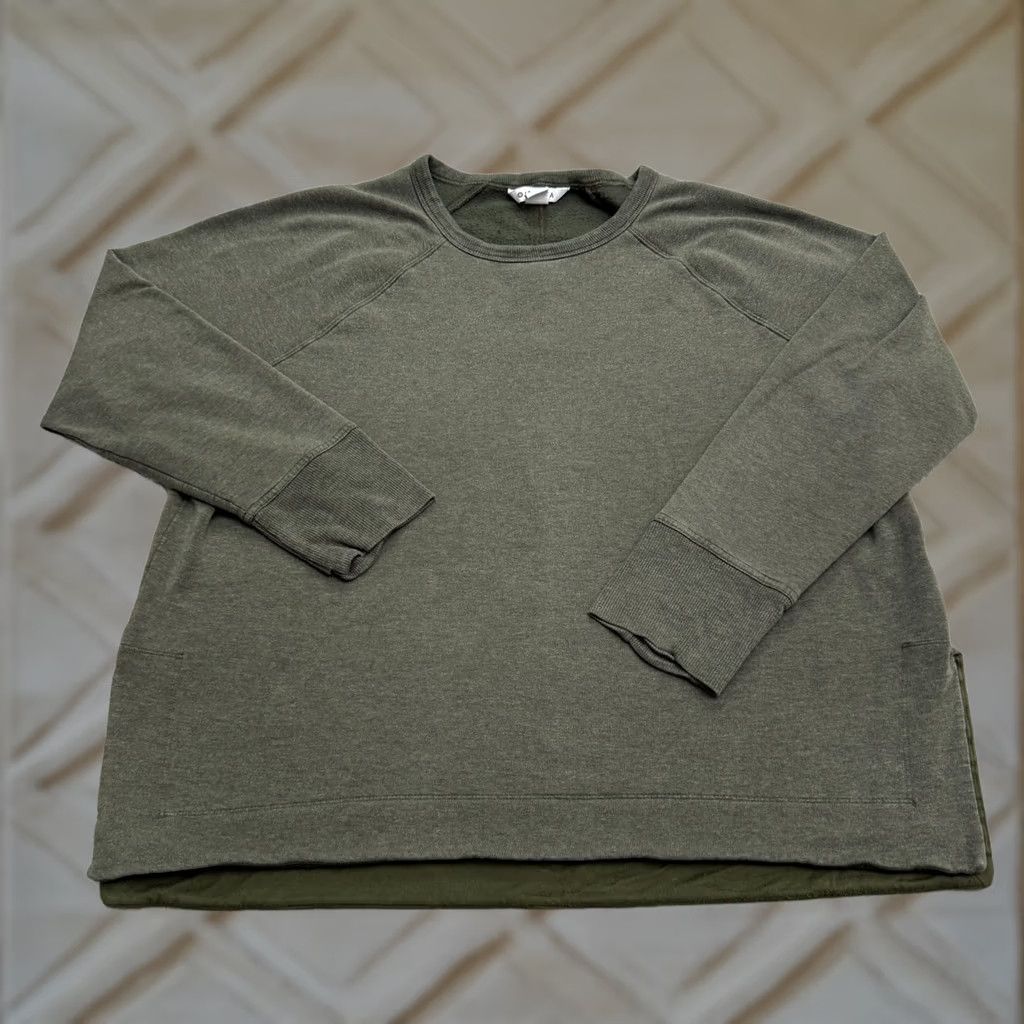 Athleta Athleta Coaster Luxe Recover Pullover Sweatshirt Womens XL Olive Green Fleece Size XL / US 12-14 / IT 48-50 - 1 Thumbnail