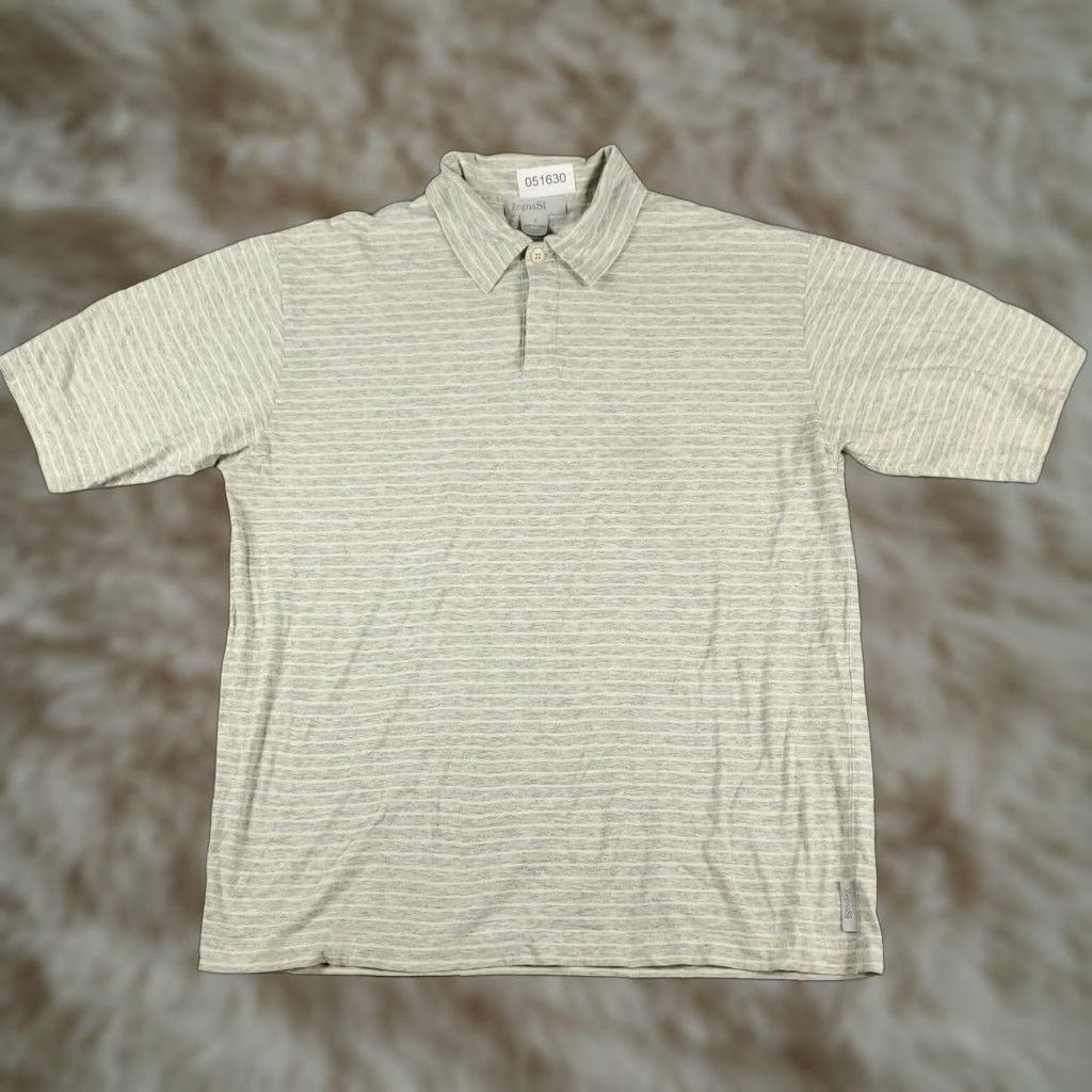 Vintage Zegna Sport Polo Shirt Gray Striped Short Sleeve Adult Small Casual Mens Size US S / EU 44-46 / 1 - 1 Thumbnail