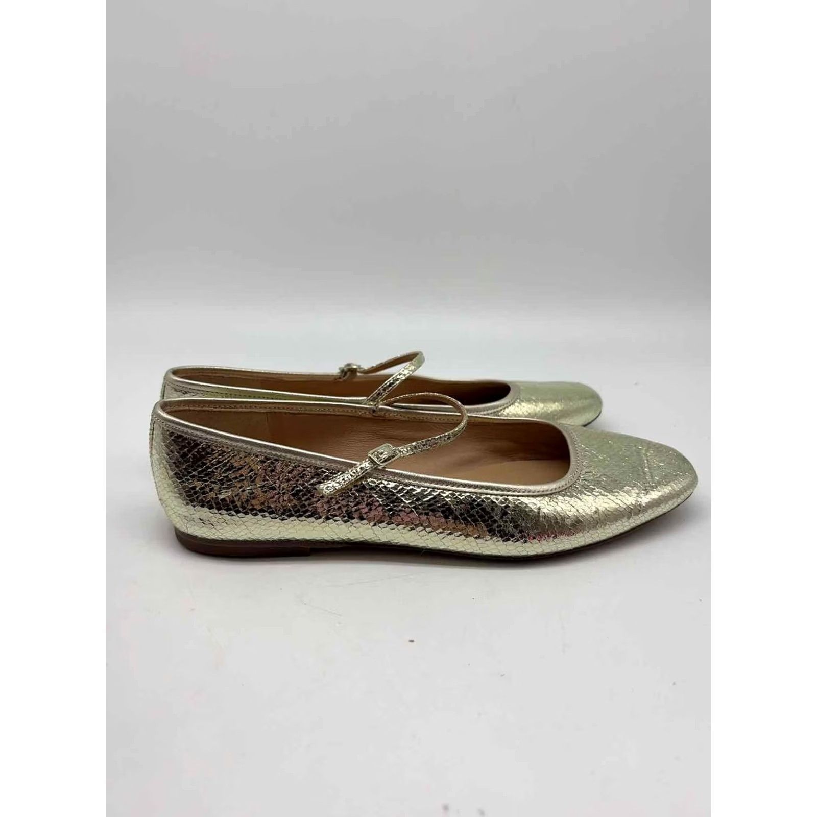 Veronica Beard Veronica Beard Mary Jane Flats Gold Size 7 Size US 7 / IT 37 - 4 Thumbnail