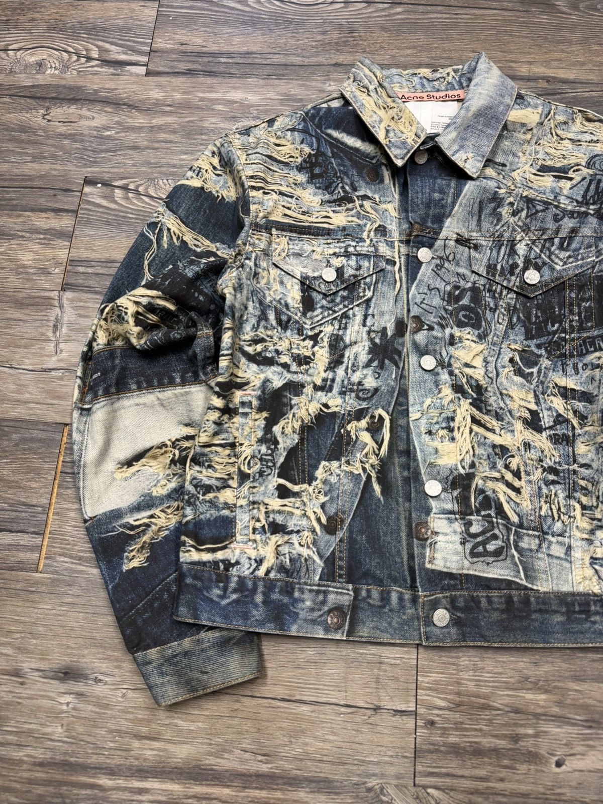 Acne Studios Acne Studios Trompe Torn Scribble Jacket Size US M / EU 48-50 / 2 - 2 Thumbnail